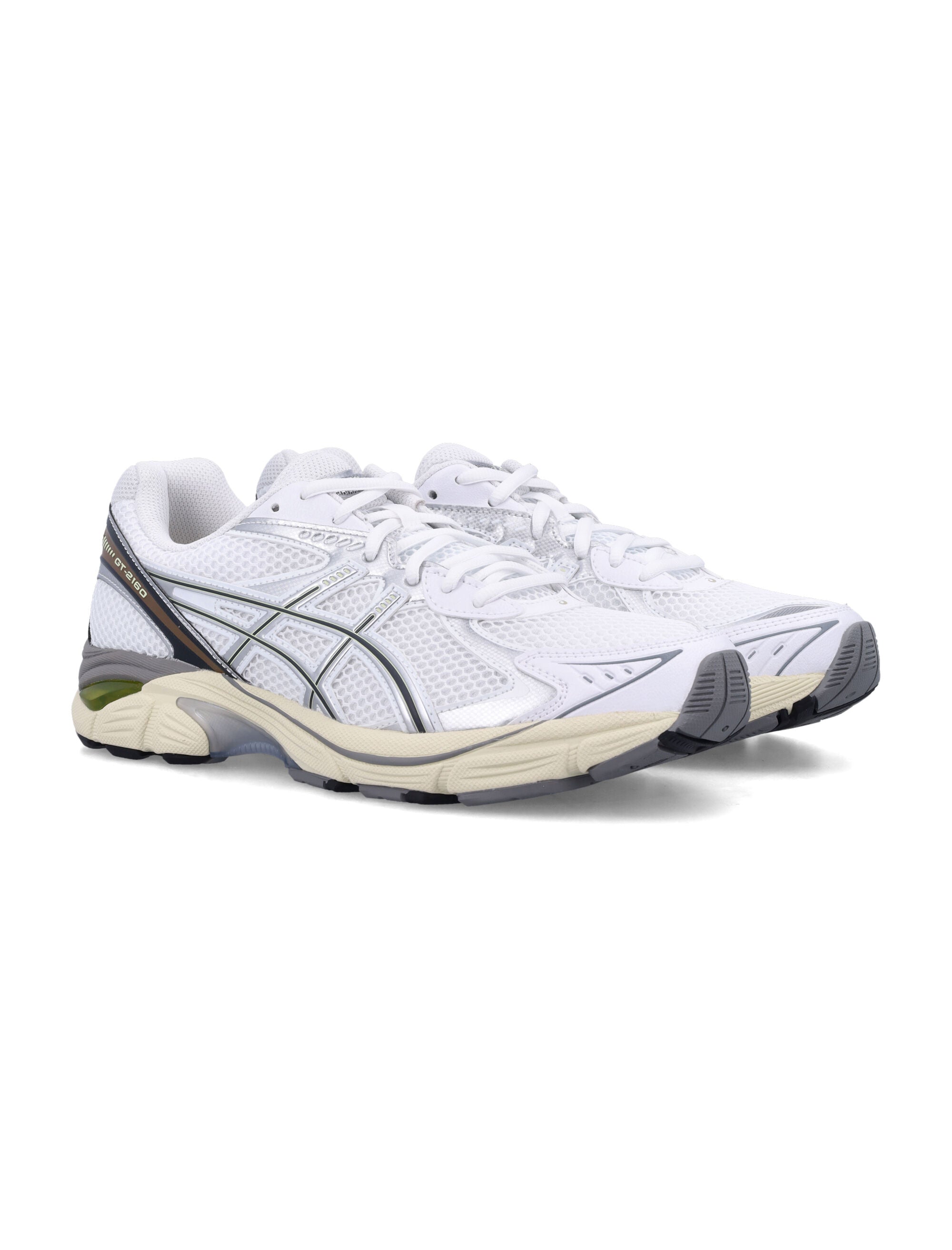 Asics GT-2160 White Mesh Sneakers White/soft Yellow Synthetic Sole