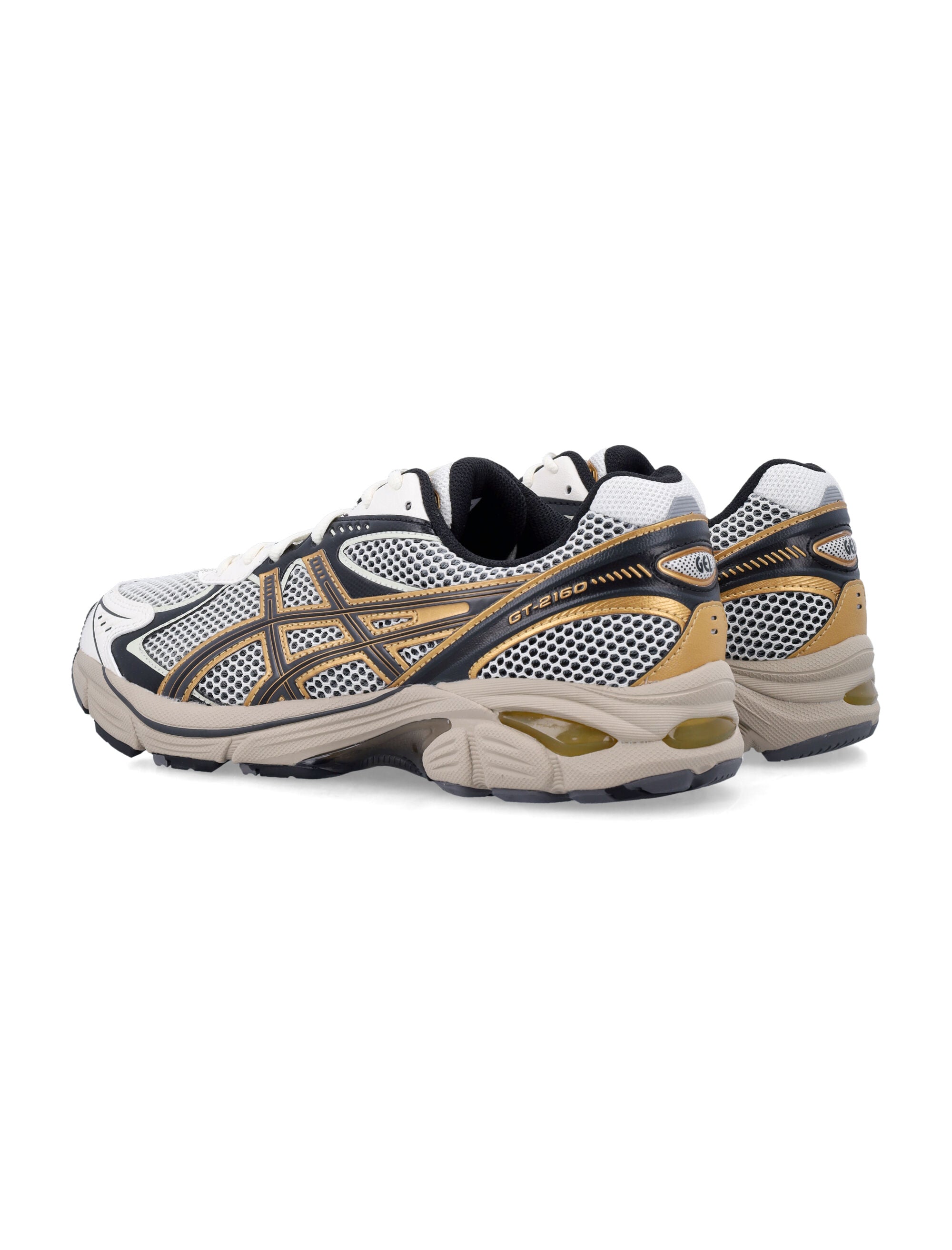 Asics GT-2160 White Mesh Sneakers Cream/pure Gold Synthetic Sole
