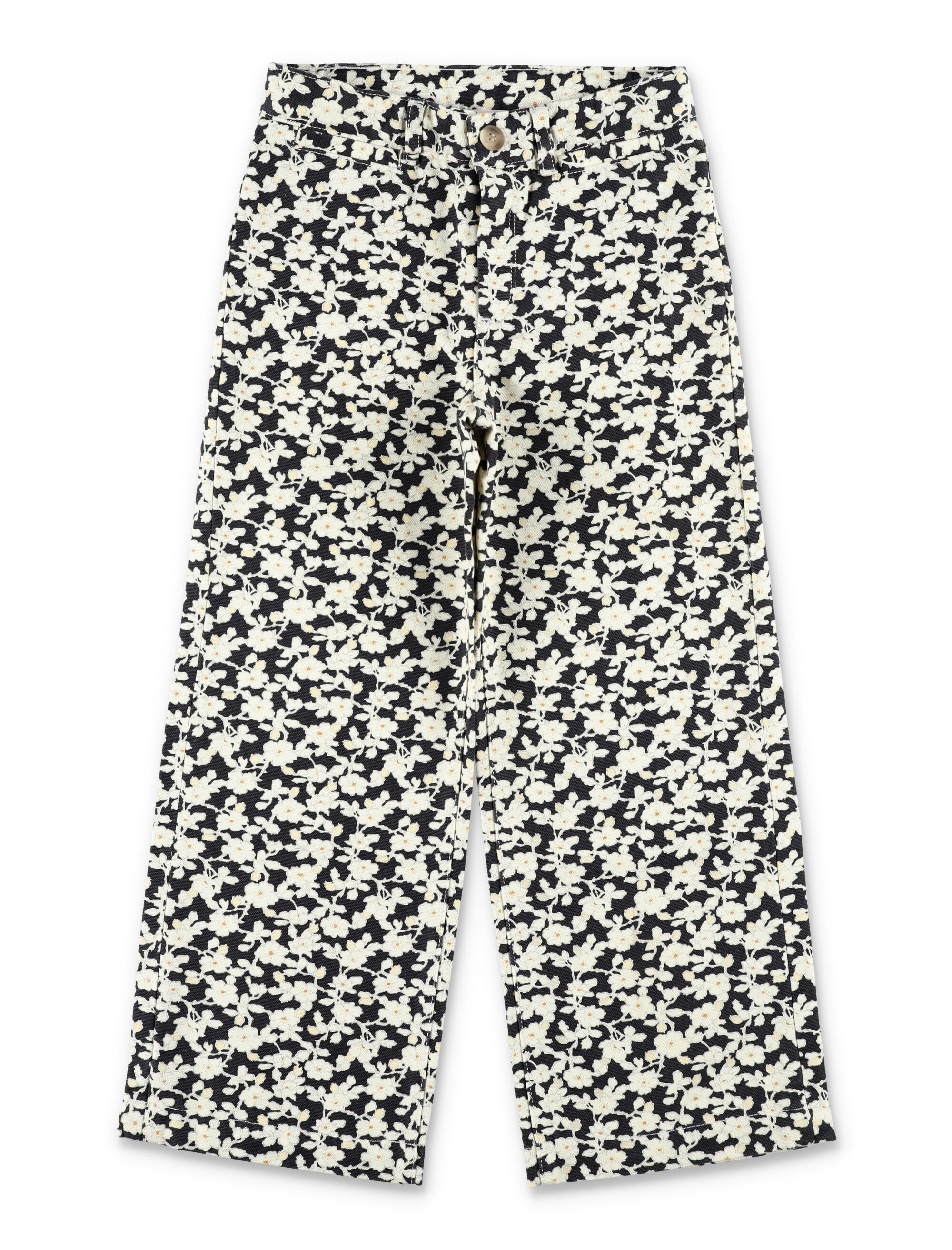 Bonpoint Gersande flared Liberty denim floral trousers Noir Fiori Cotton Pant