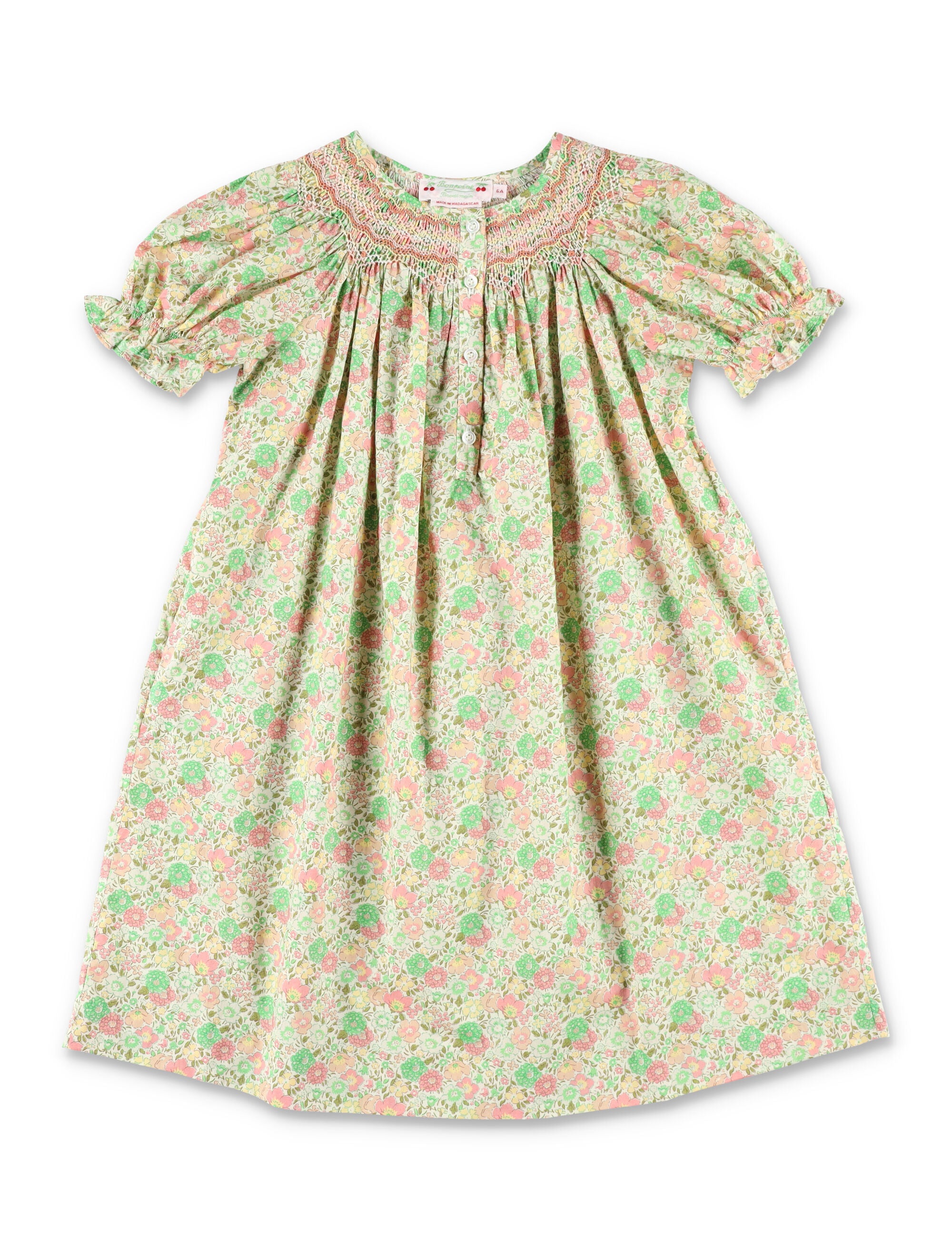 Bonpoint Jarah smocked liberty floral girls dress Multicolor Organic Cotton