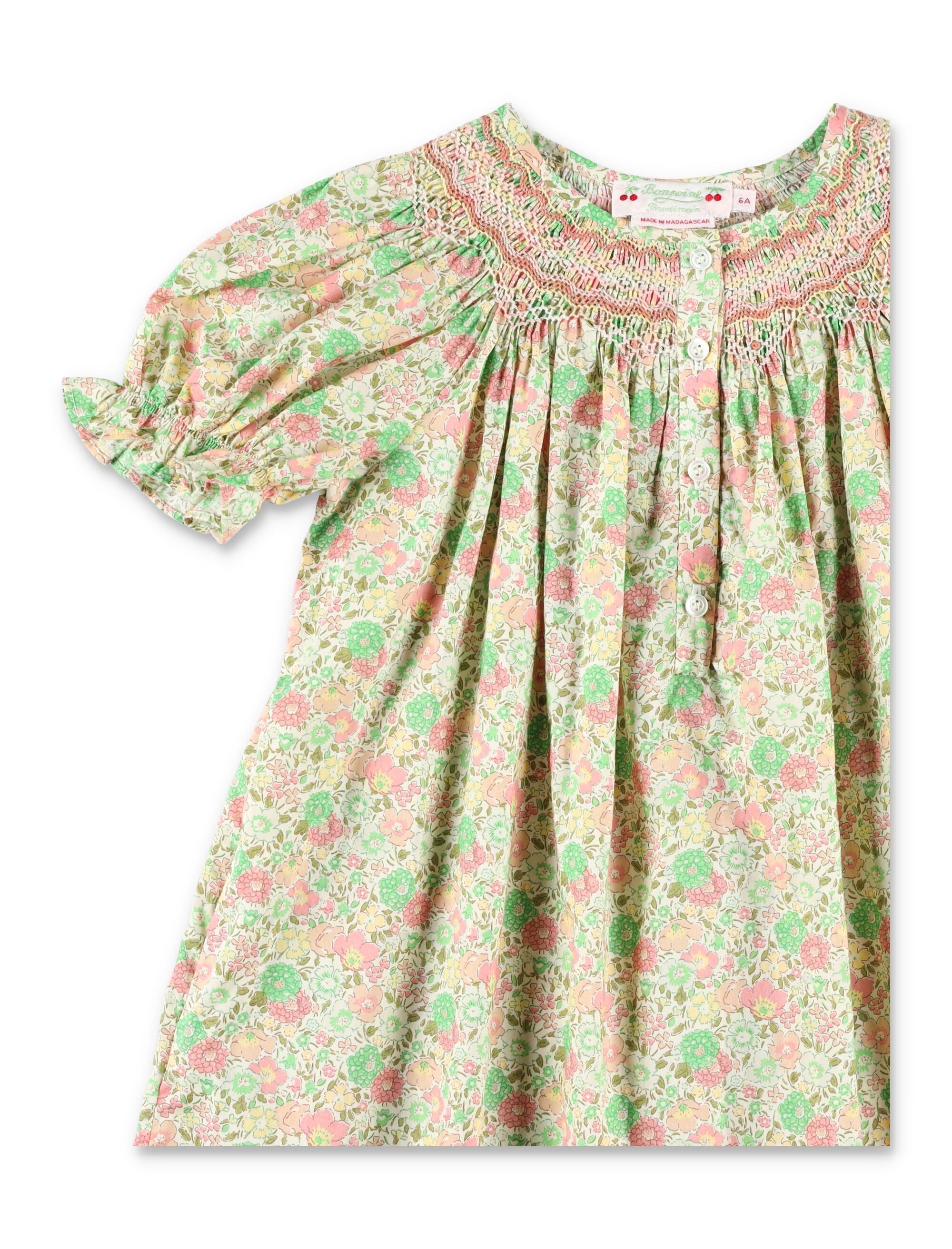 Bonpoint Jarah smocked liberty floral girls dress Multicolor Organic Cotton