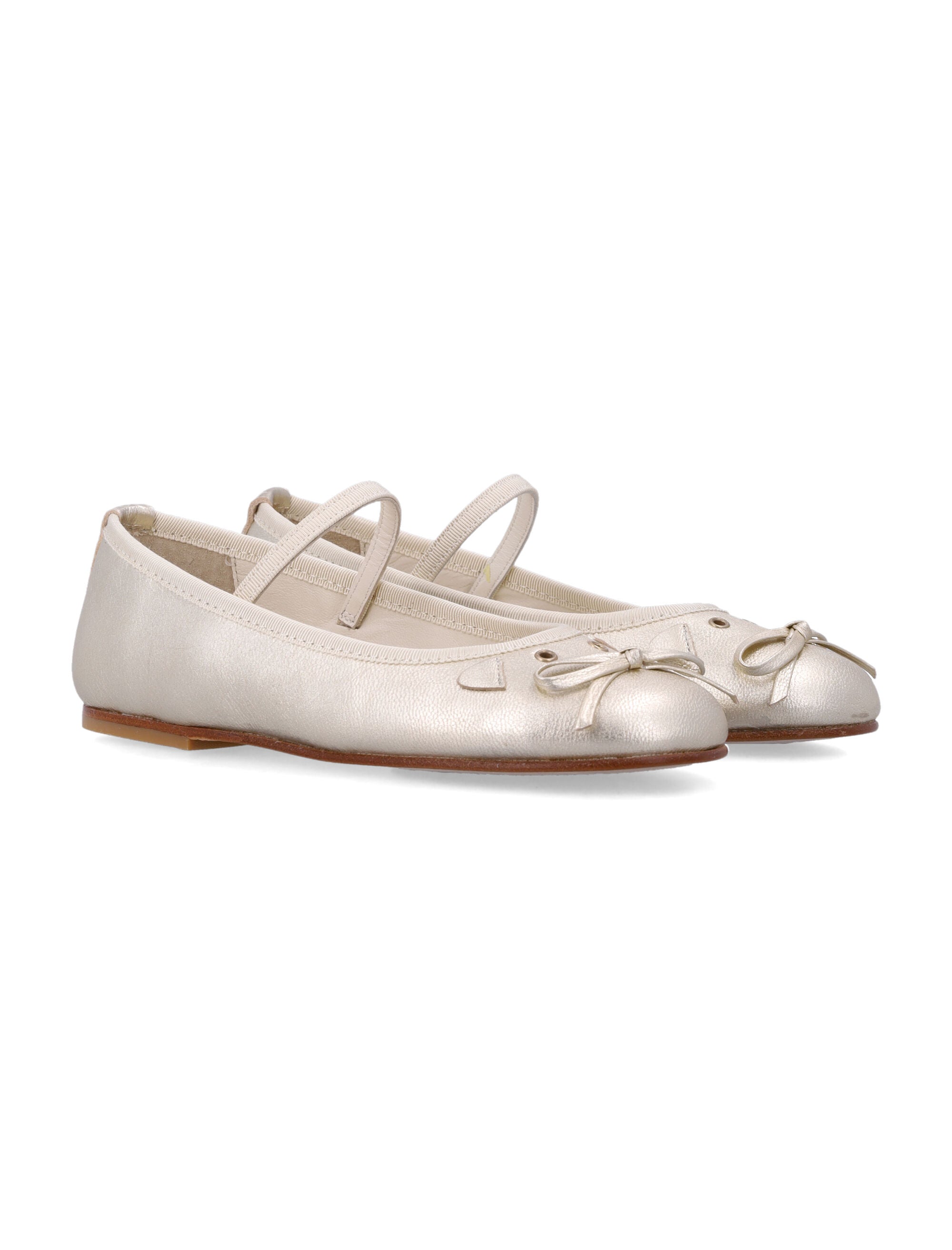 Joie gold leather Cat ballerinas Bonpoint for girl Upper Flat Shoes