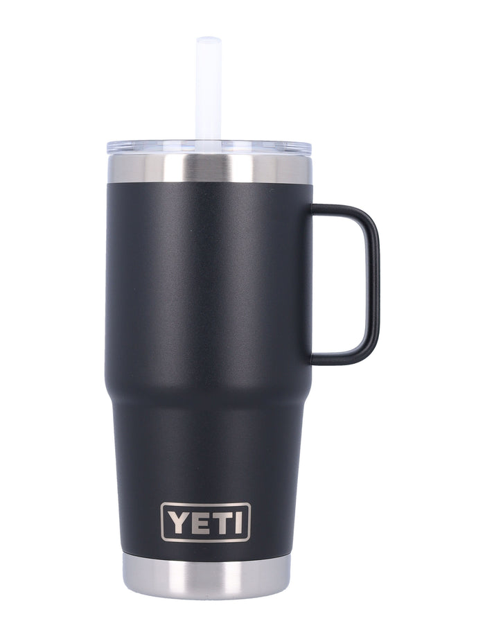 20 OZ tumbler mug with straw Black Stainless Steel Lifestyle