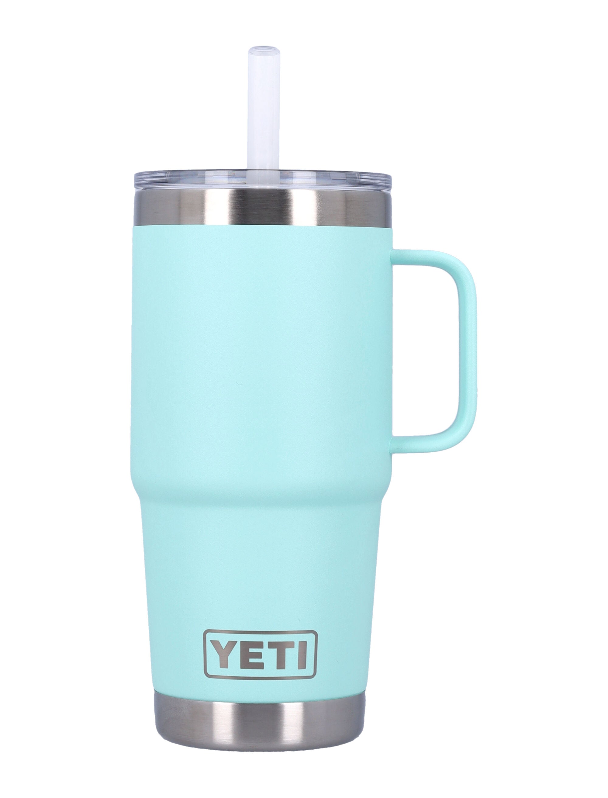 20 OZ tumbler mug with straw Seafoam Stainless Steel Lifestyle