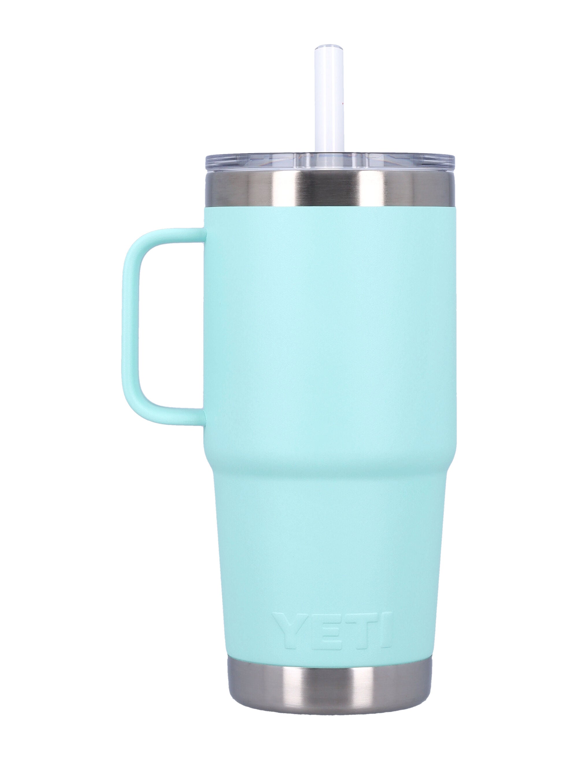 20 OZ tumbler mug with straw Seafoam Stainless Steel Lifestyle