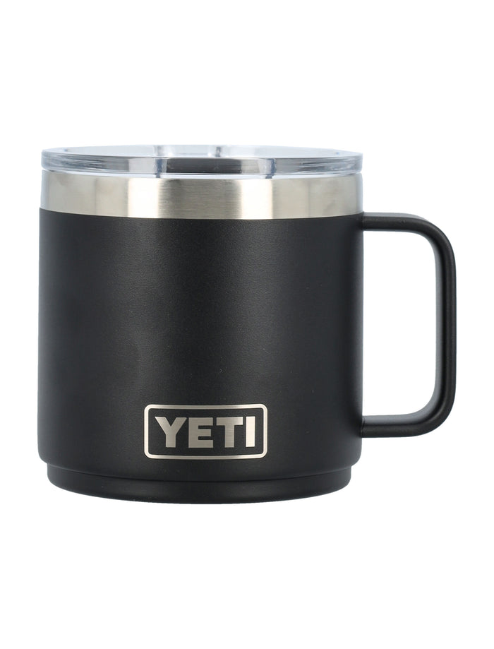 14 Oz Stackable Mug Black Stainless Steel Lifestyle
