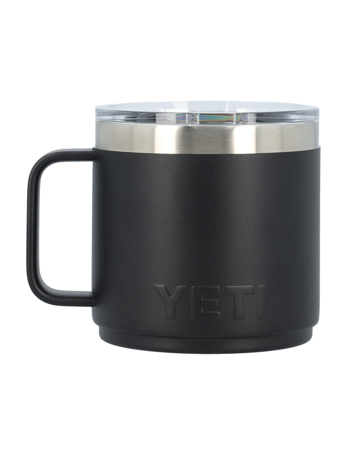 14 Oz Stackable Mug Black Stainless Steel Lifestyle