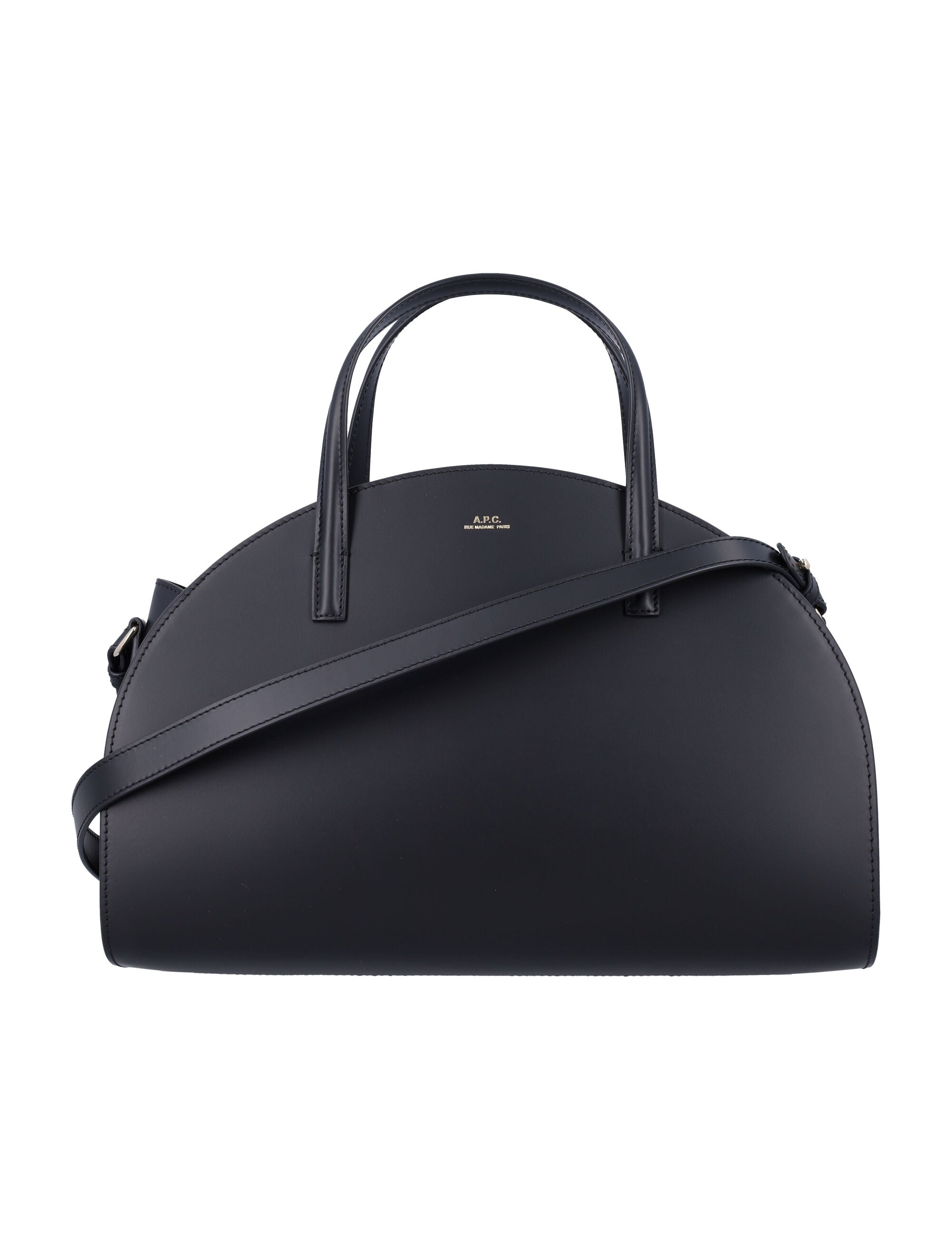 Tote Demi Lune Black Cow Leather