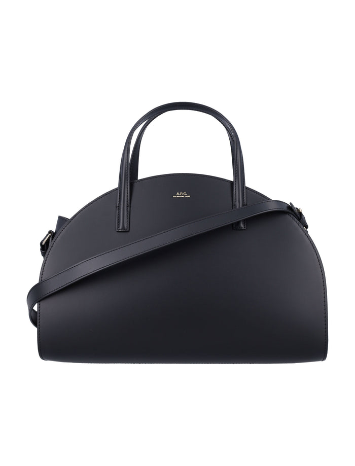 Tote Demi Lune Black Cow Leather