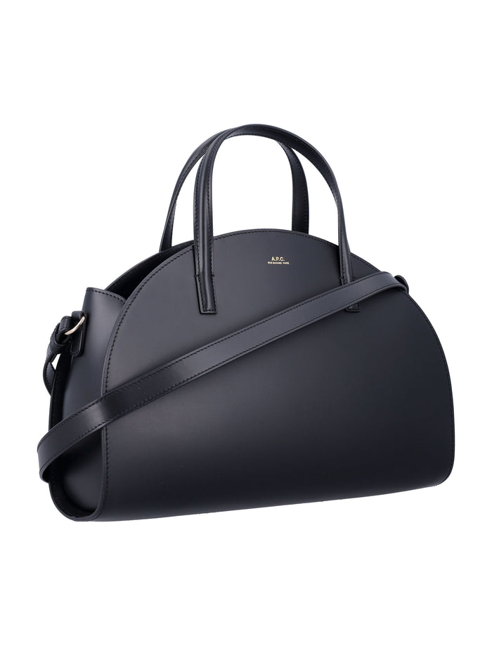 Tote Demi Lune Black Cow Leather