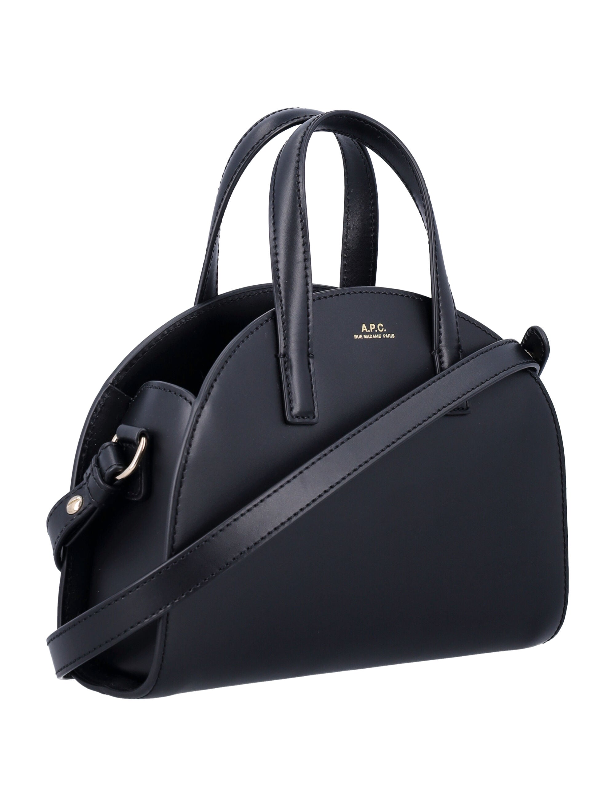 Tote Demi Lune small Black Cow Leather