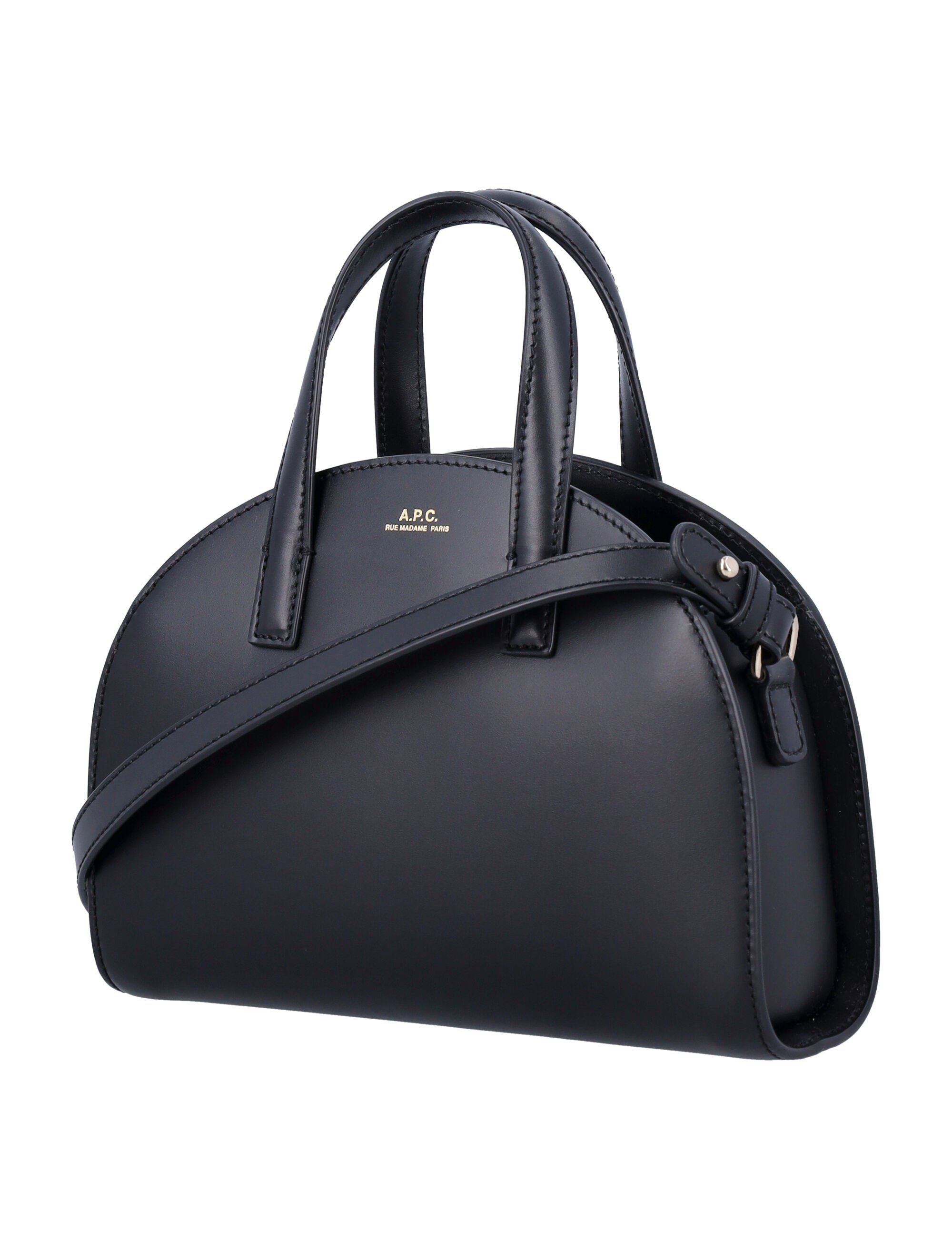 Tote Demi Lune small Black Cow Leather