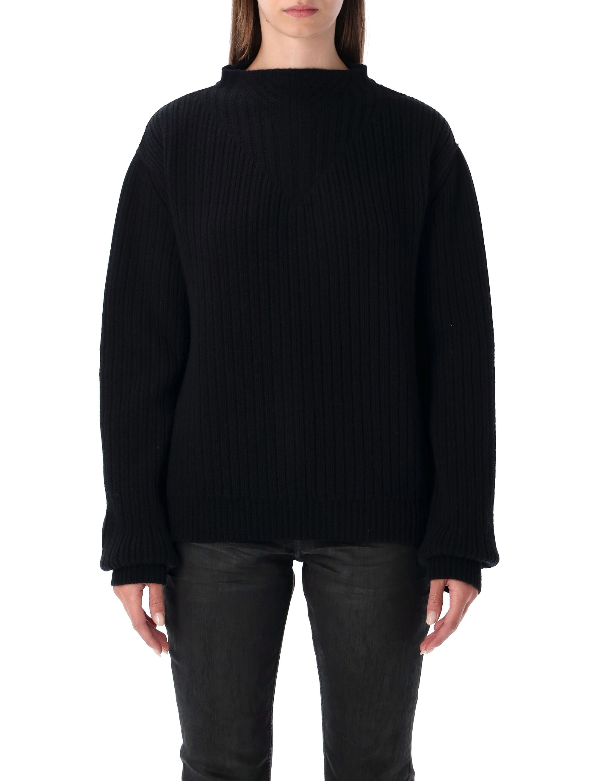 Rick Owens AL black heavy wool sweater New