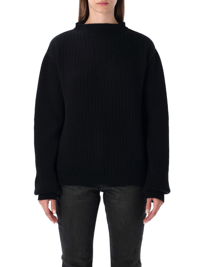 Rick Owens AL black heavy wool sweater New