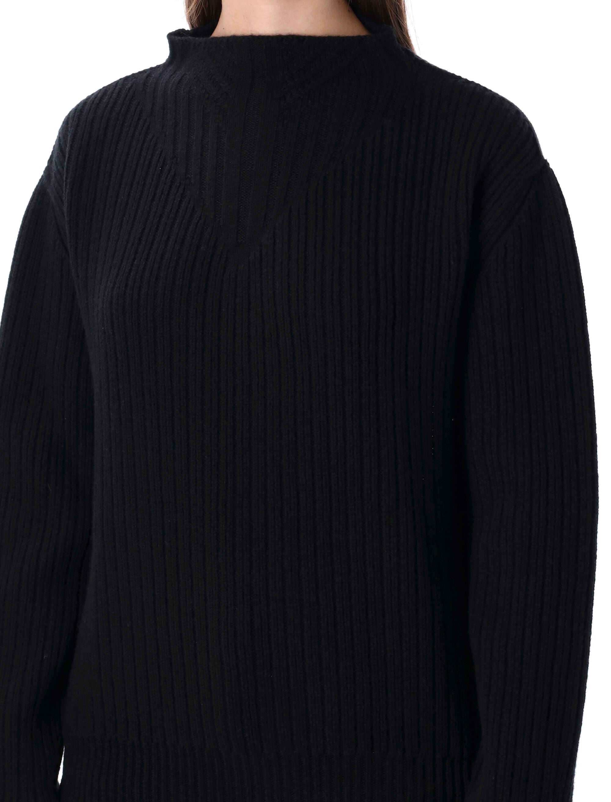Rick Owens AL black heavy wool sweater New