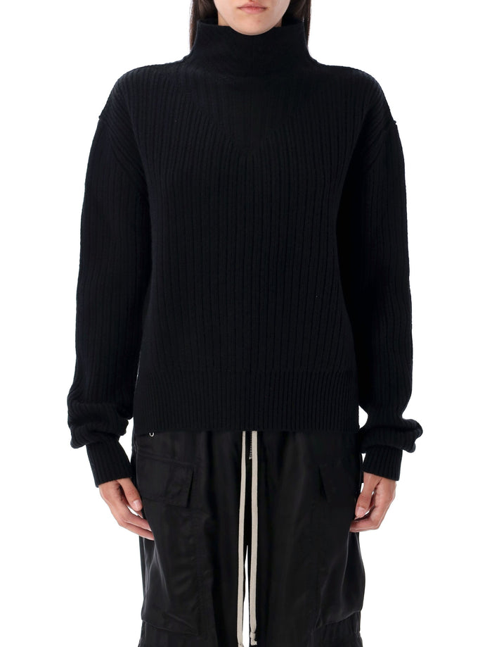 Fisherman turtle neck sweater Black New Wool