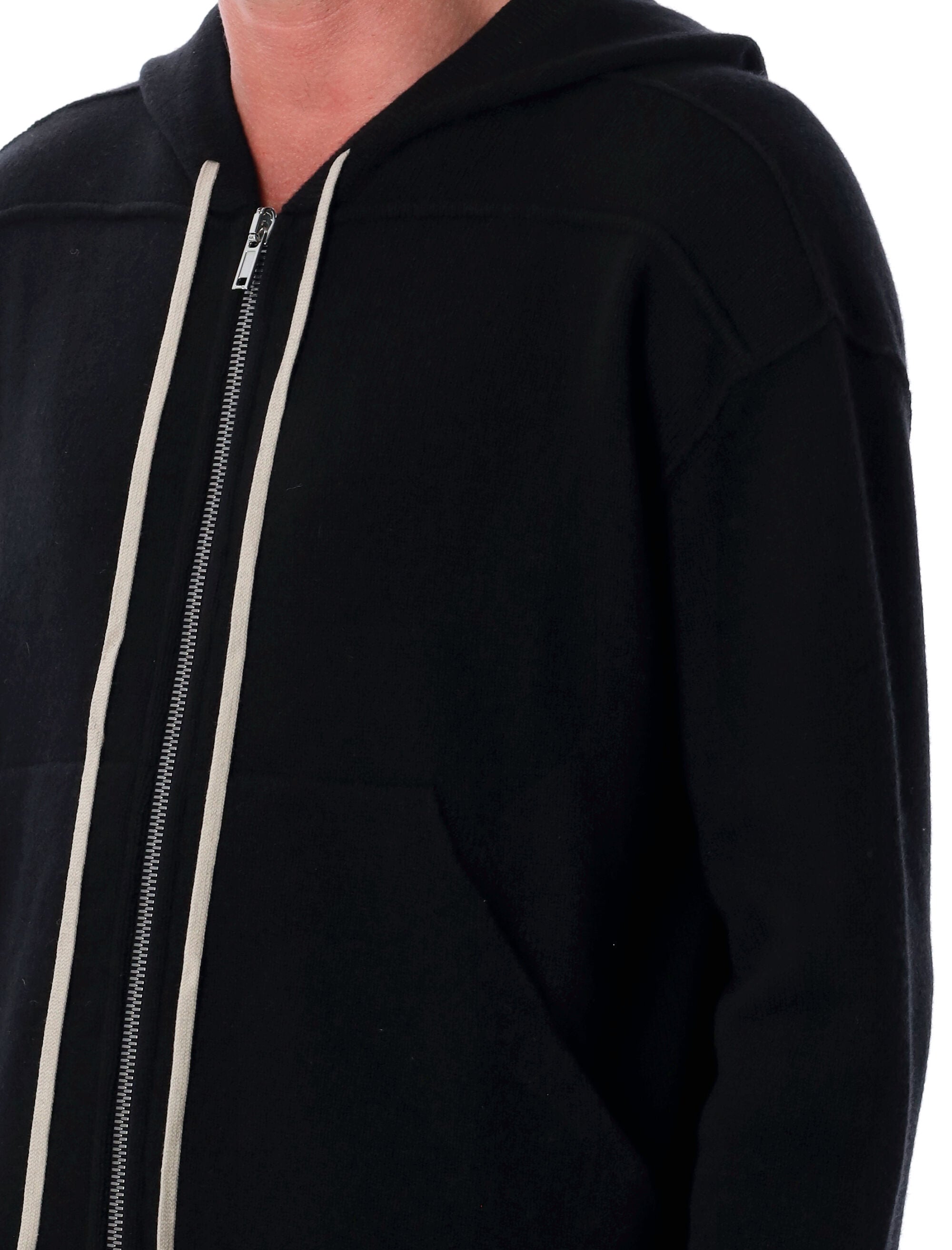 Cashmere zipped hoodie Black Cahmere Cardigan