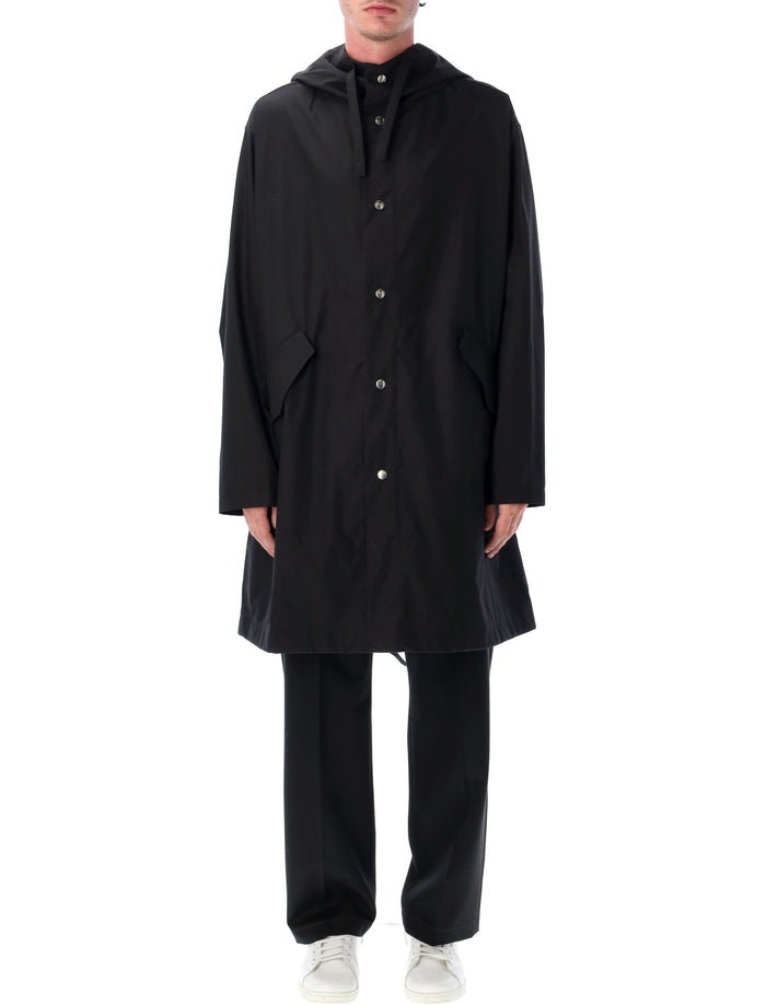Cotton Logo parka Black