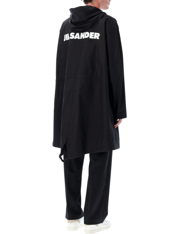 Cotton Logo parka Black