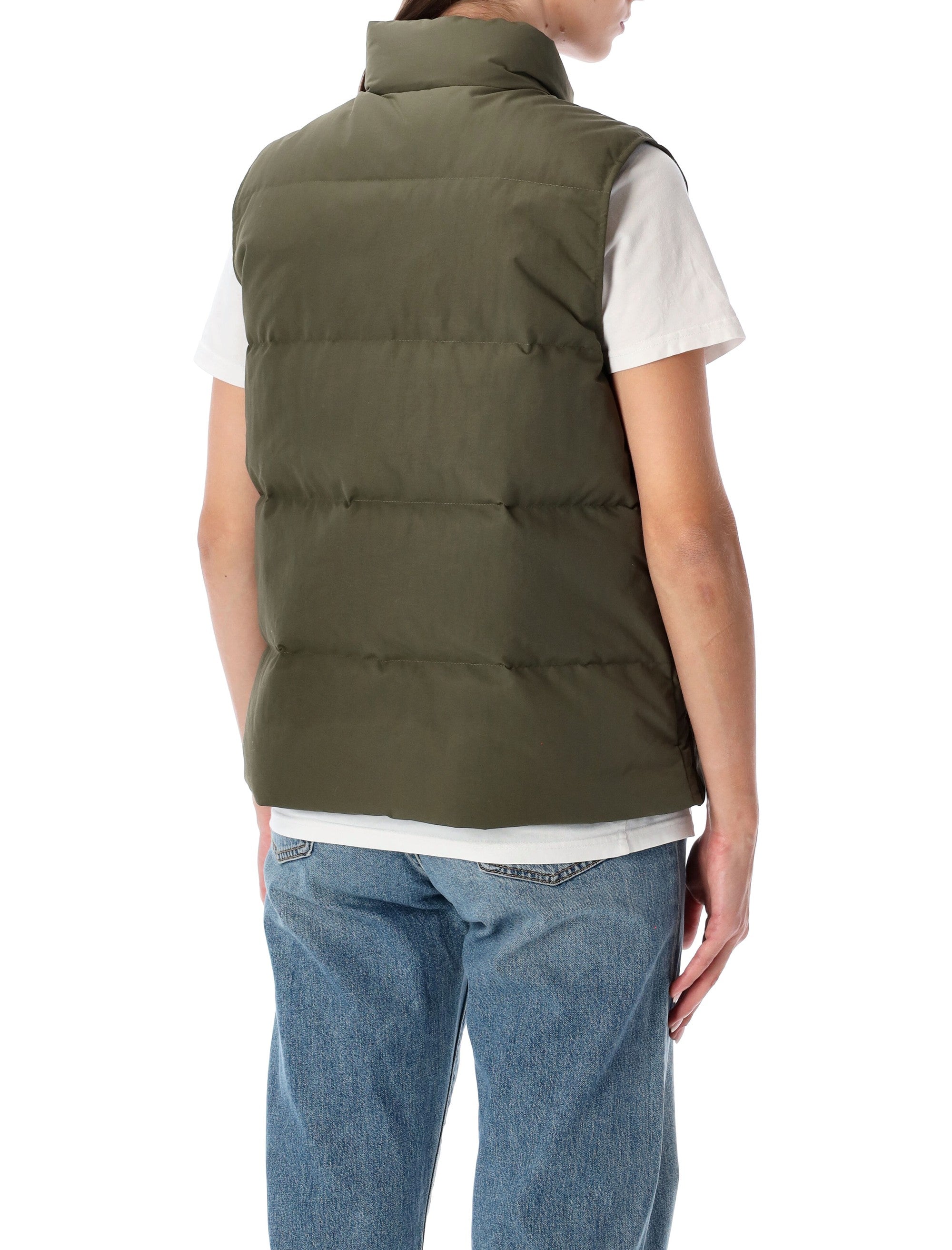 Patagonia Downdrift Recycled Down Vest Basin Green Nylon Lining