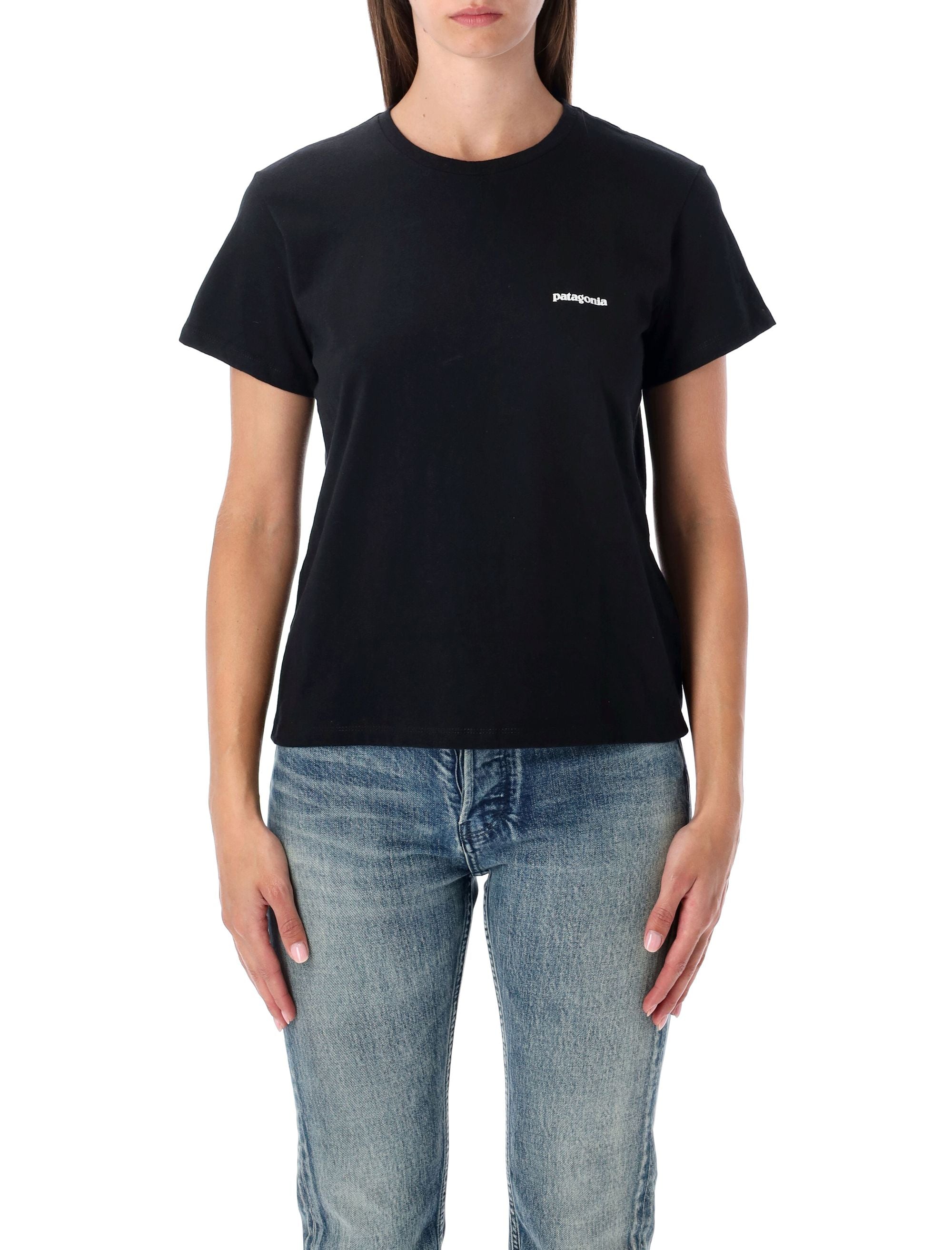 Patagonia P-6 Logo Responsibili-Tee® recycled crewneck T-shirt Black Cotton