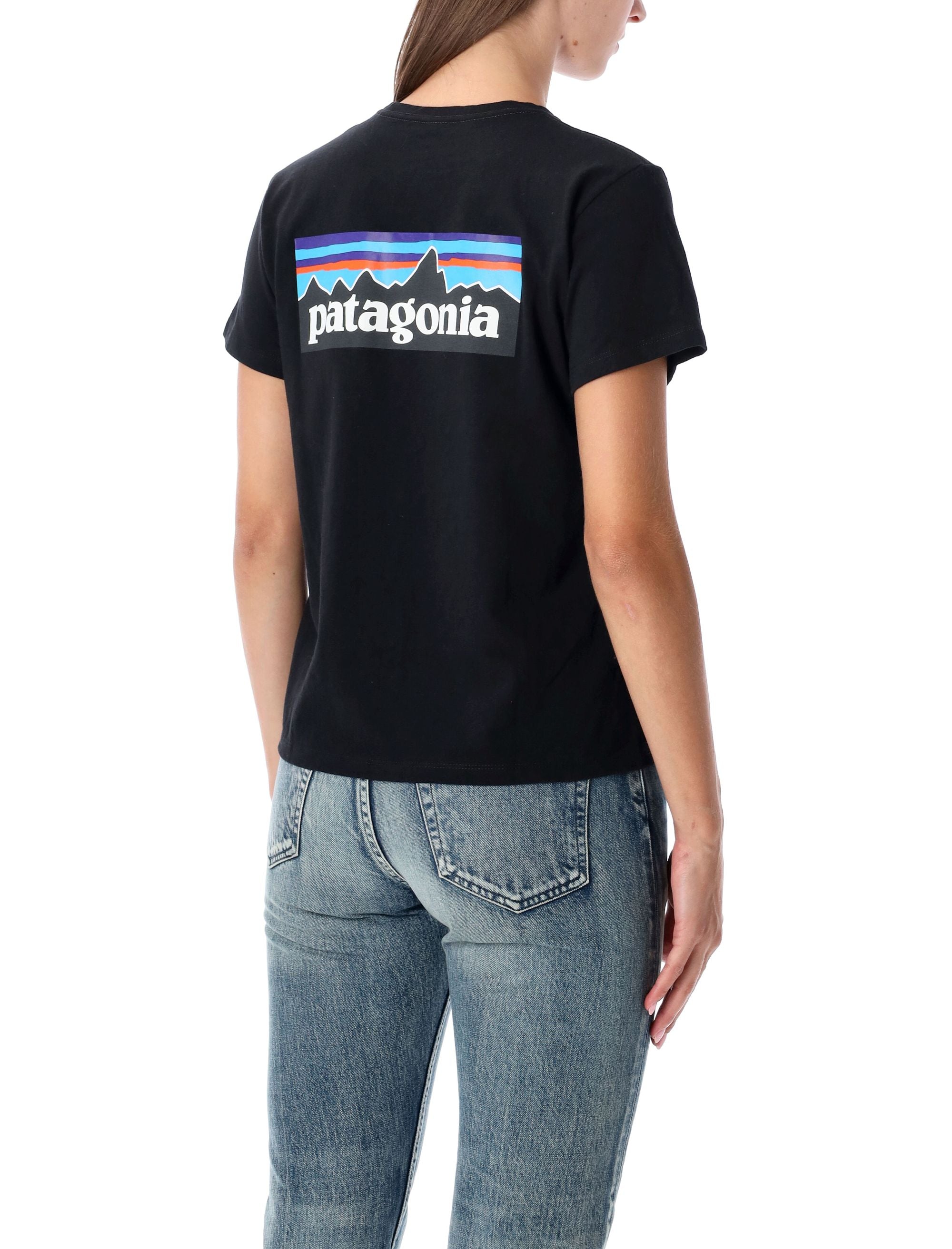 Patagonia P-6 Logo Responsibili-Tee® recycled crewneck T-shirt Black Cotton
