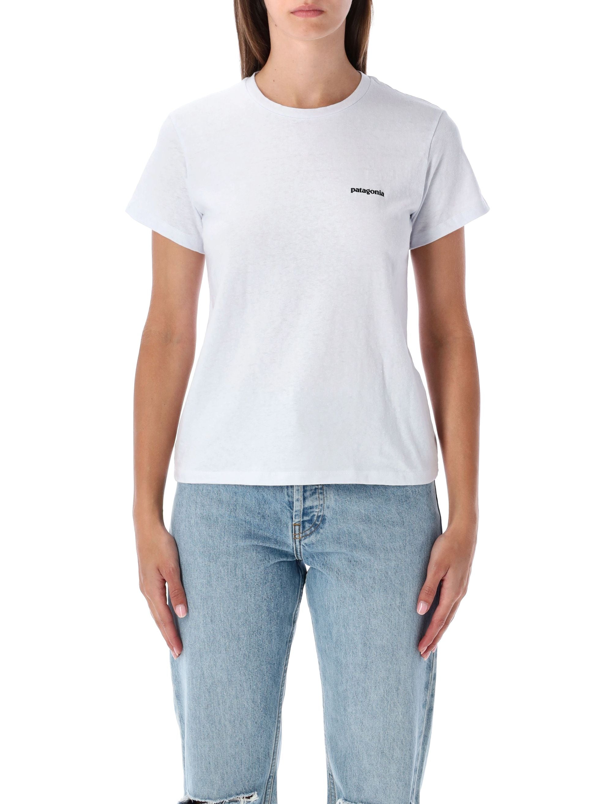 Patagonia P-6 Logo Responsibili-Tee® recycled crewneck T-shirt White Cotton