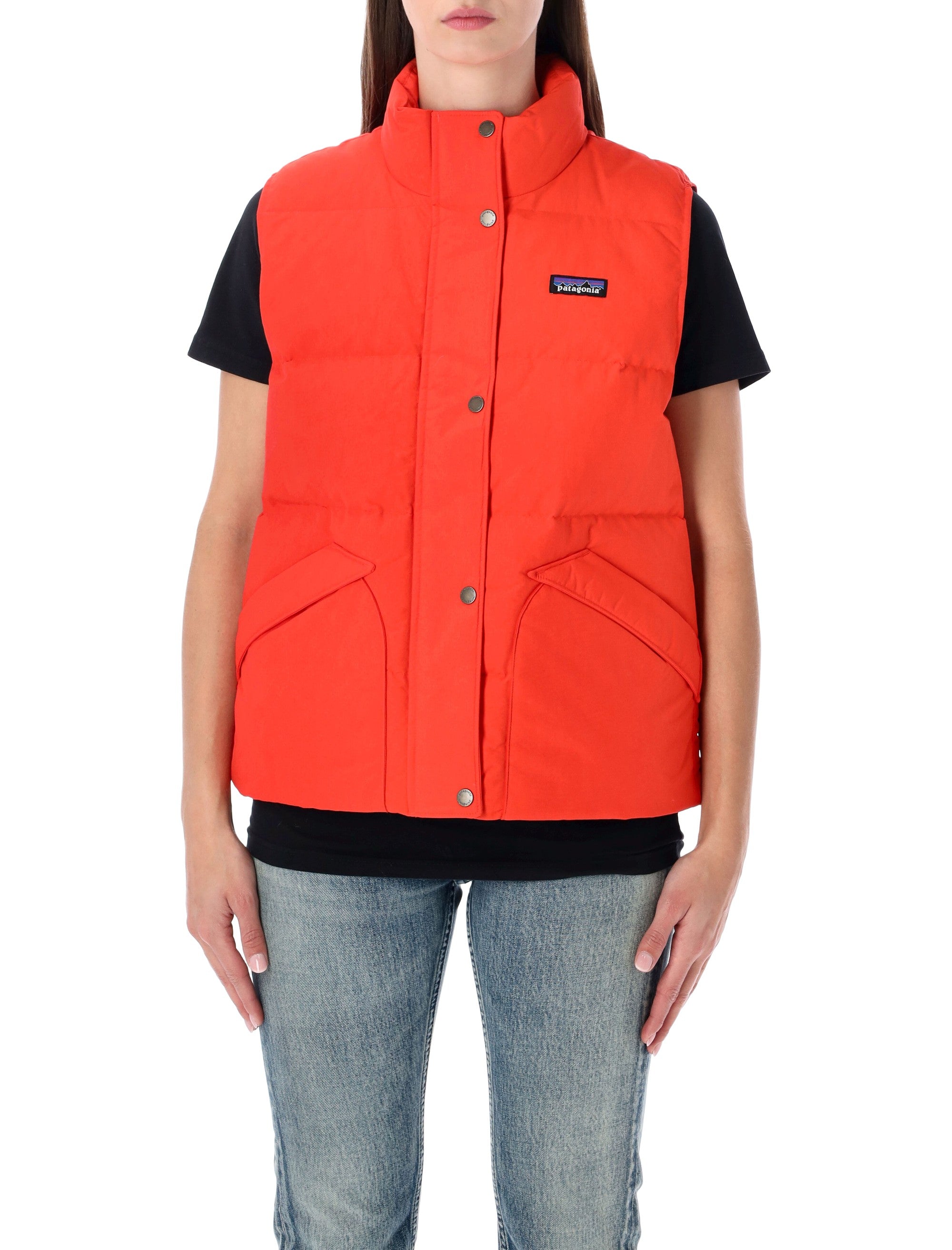 Patagonia Downdrift recycled down vest Sizzle Red Nylon Lining