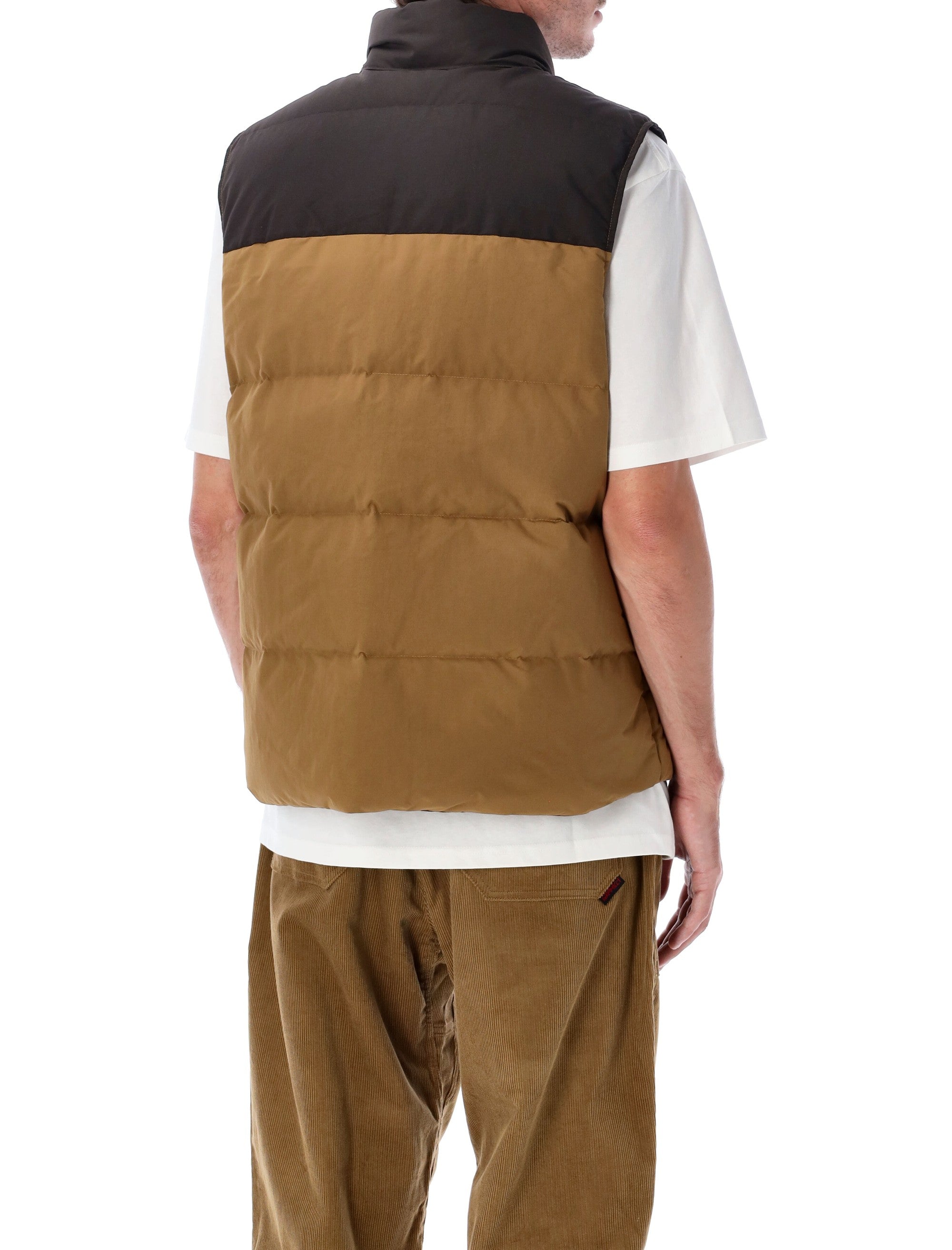 Patagonia Downdrift Down Vest Brown Recycled Nylon Lining