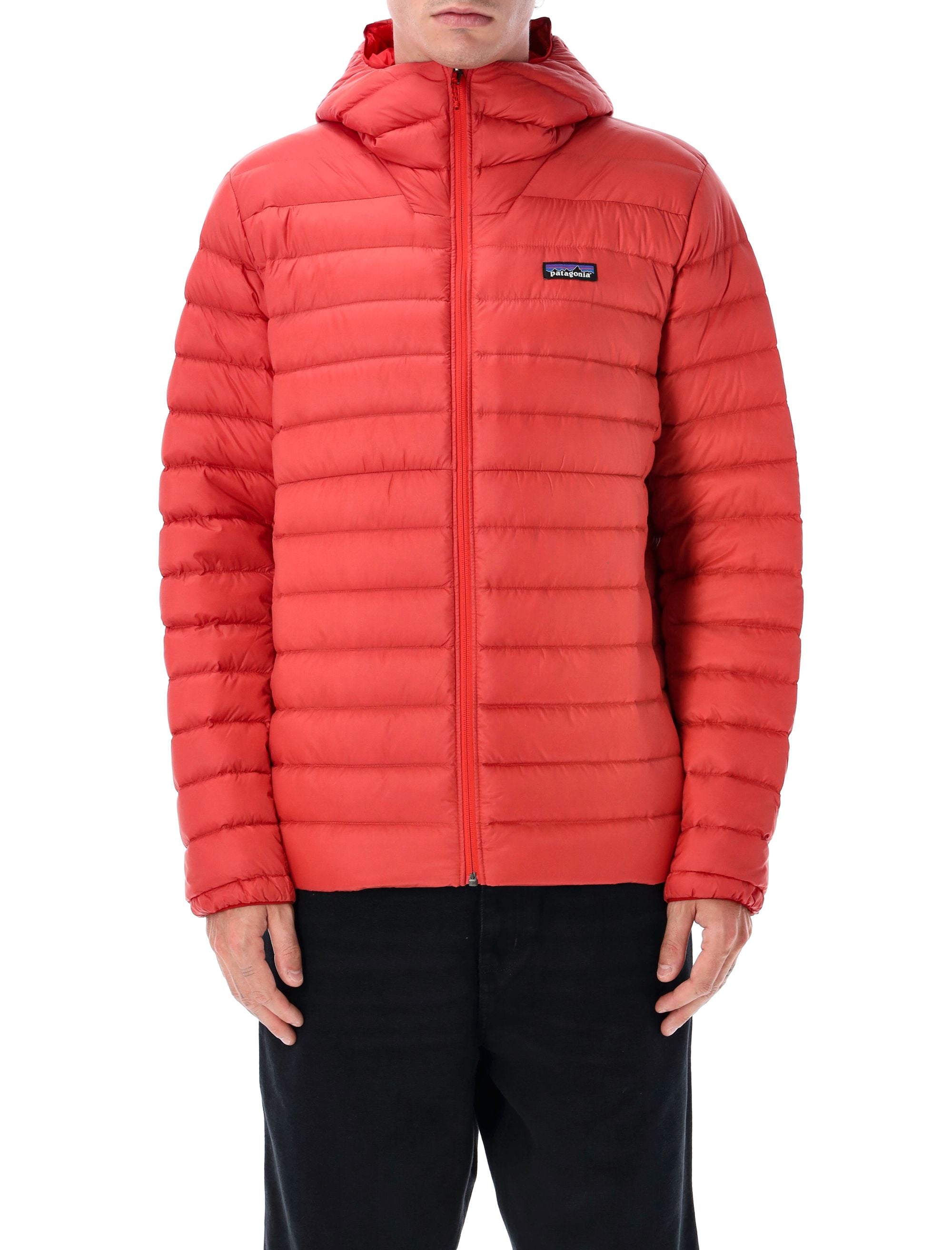 Patagonia Down Sweater insulated hoody Amanita Red Recycled Nylon Lining Jacket