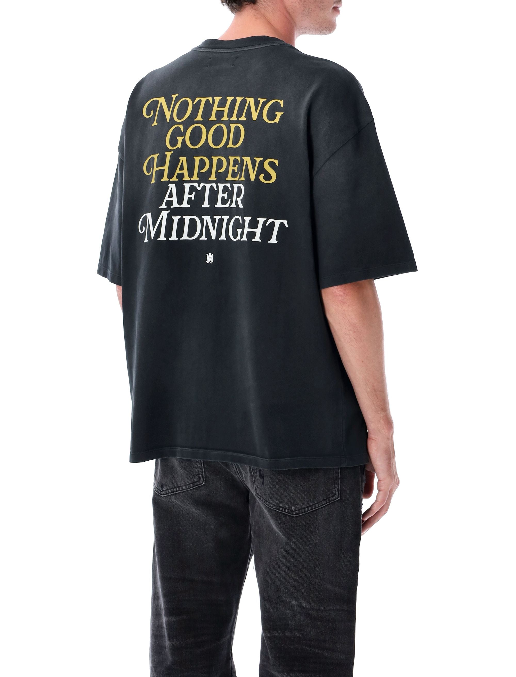 Night oversized t-shirt Black Cotton