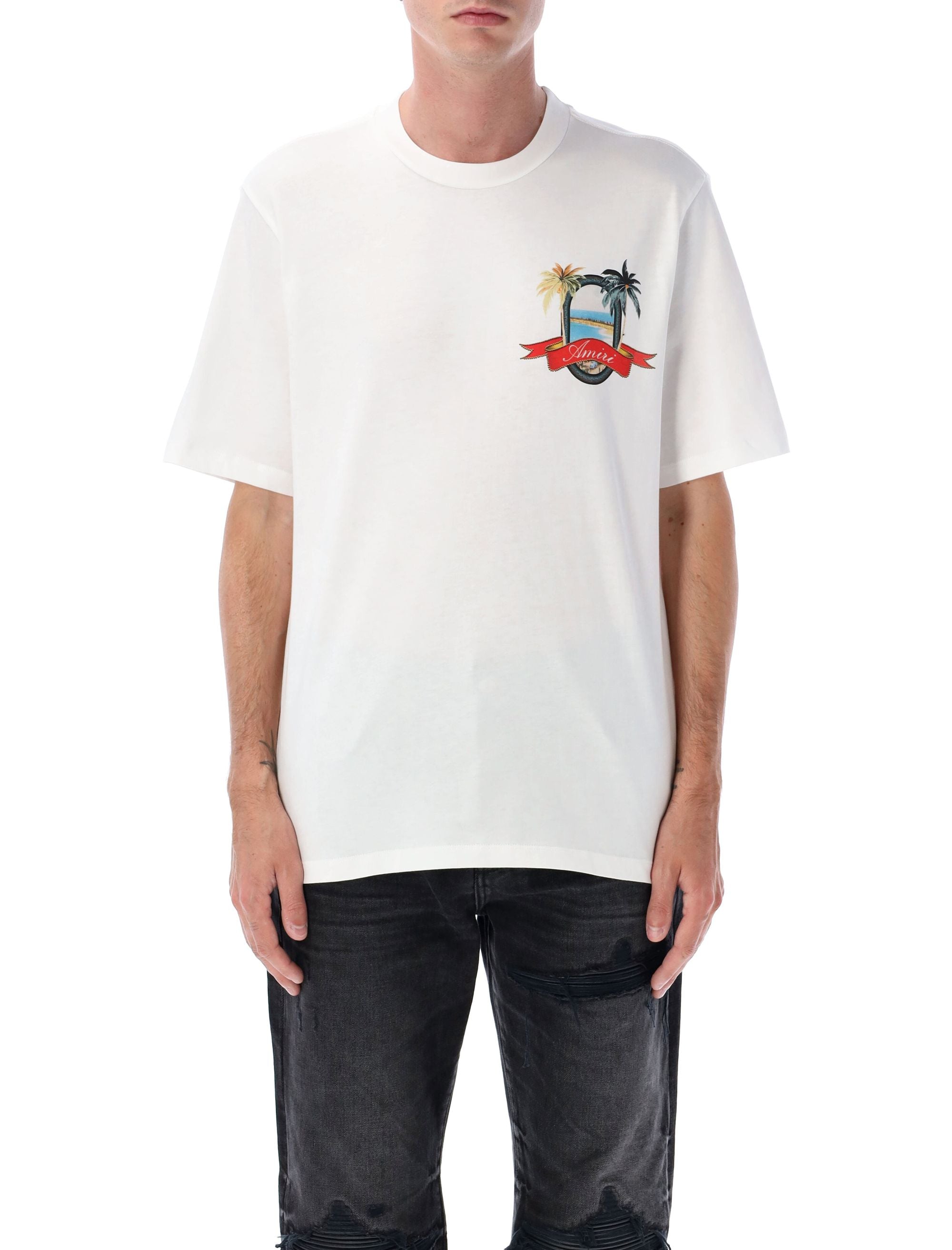 Paradise tee Ivory Cotton T-shirt