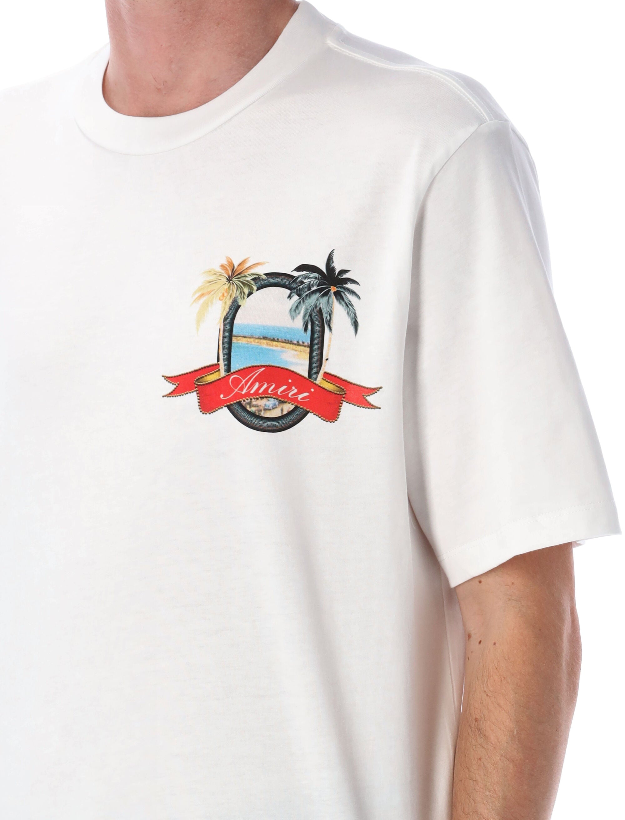 Paradise tee Ivory Cotton T-shirt