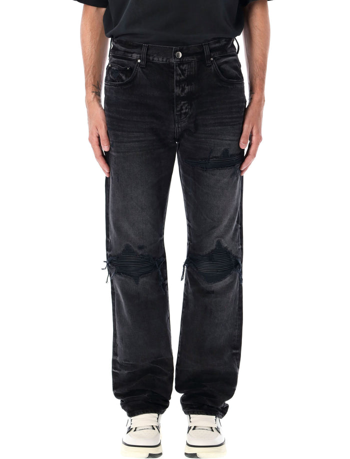 Leather Straight Mx1 Jean Vintage Black Cotton
