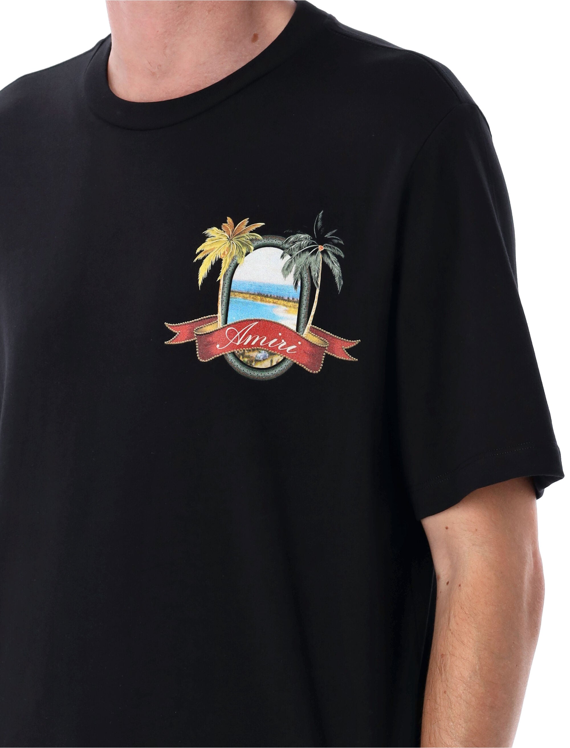 Paradise Tee Black Cotton T-shirt