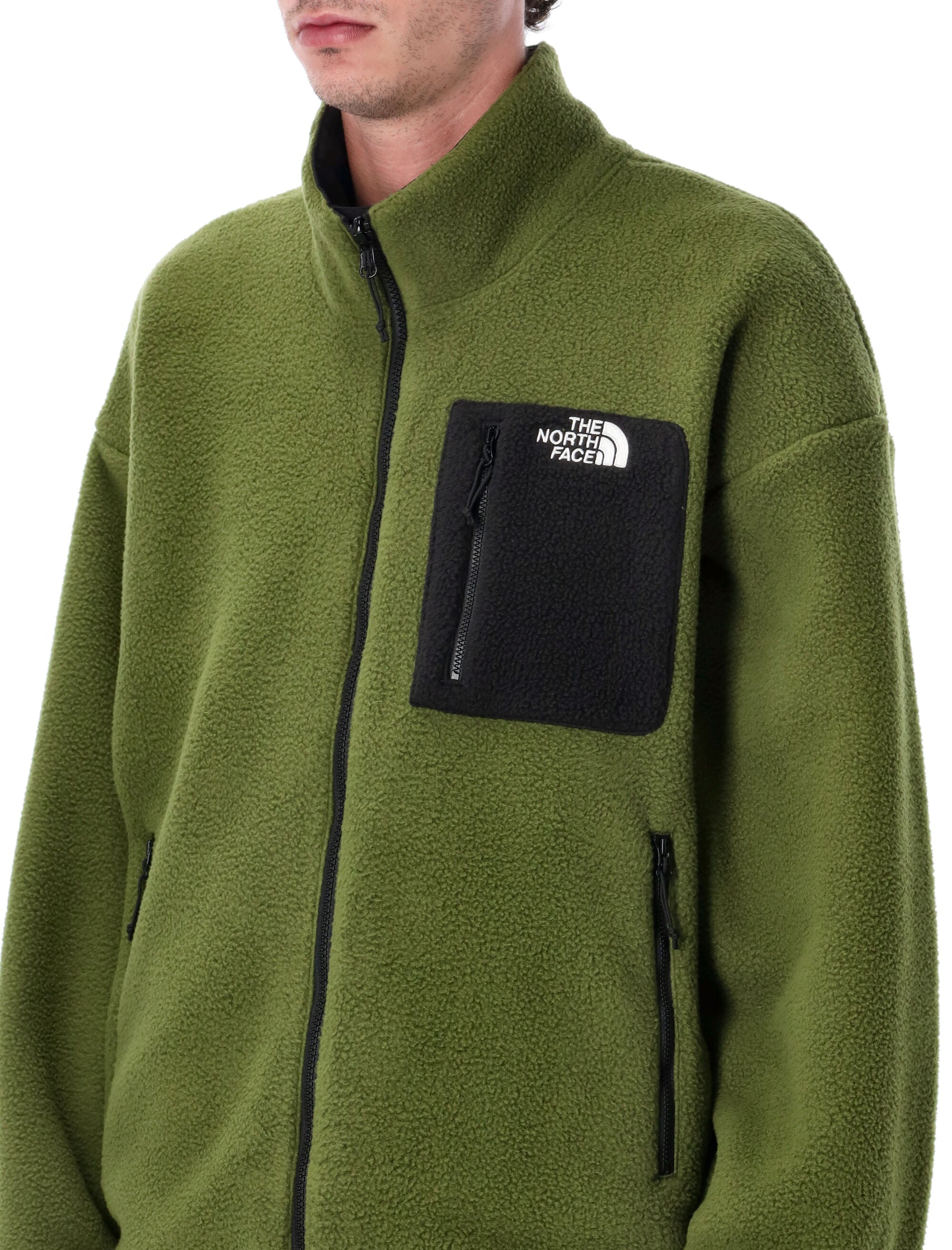 The North Face Yumiori reversible fleece jacket Green Black Polyester Fleeces