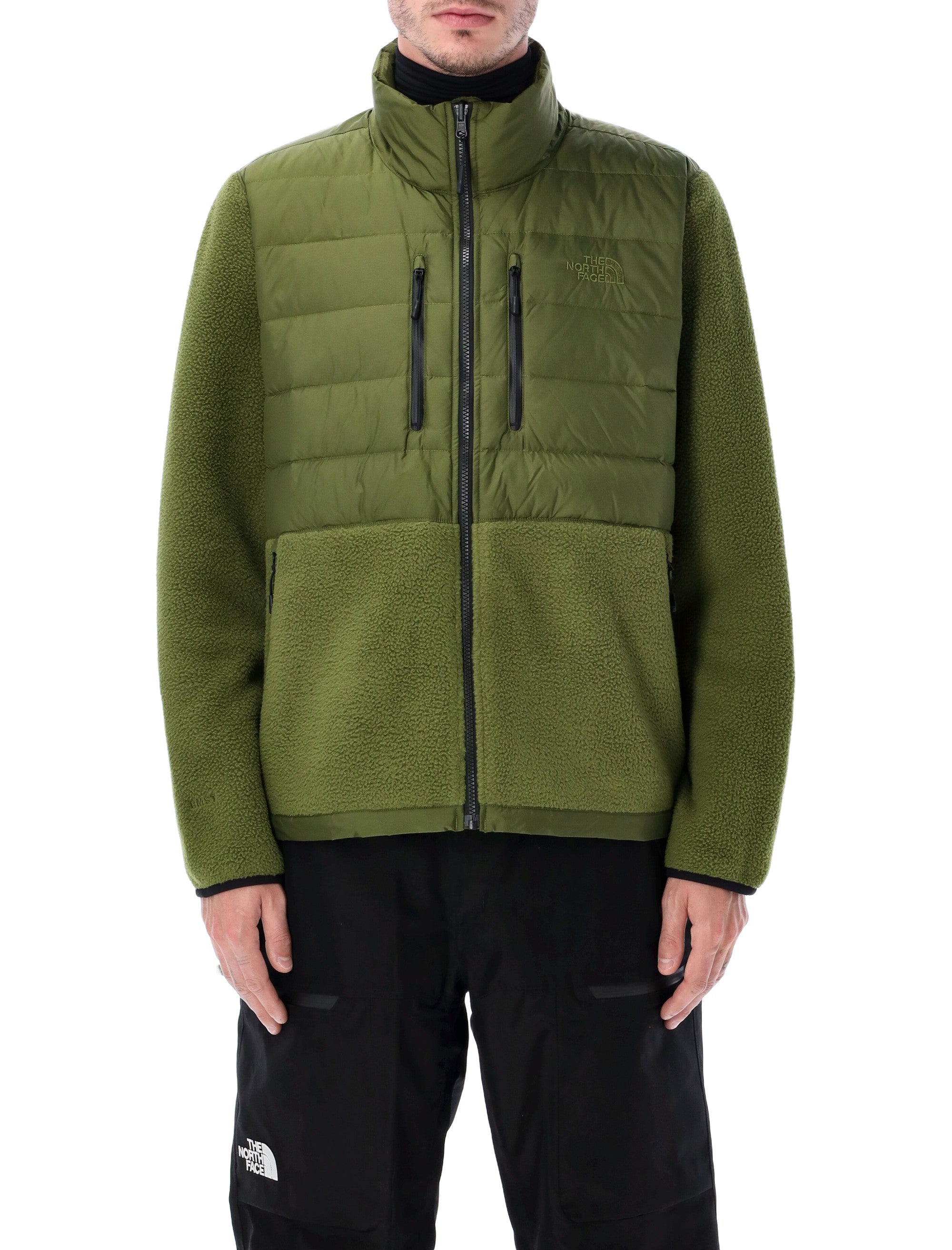The North Face RMST Denali Tek hybrid jacket Olive Recycled Polyester Overlay Fleeces