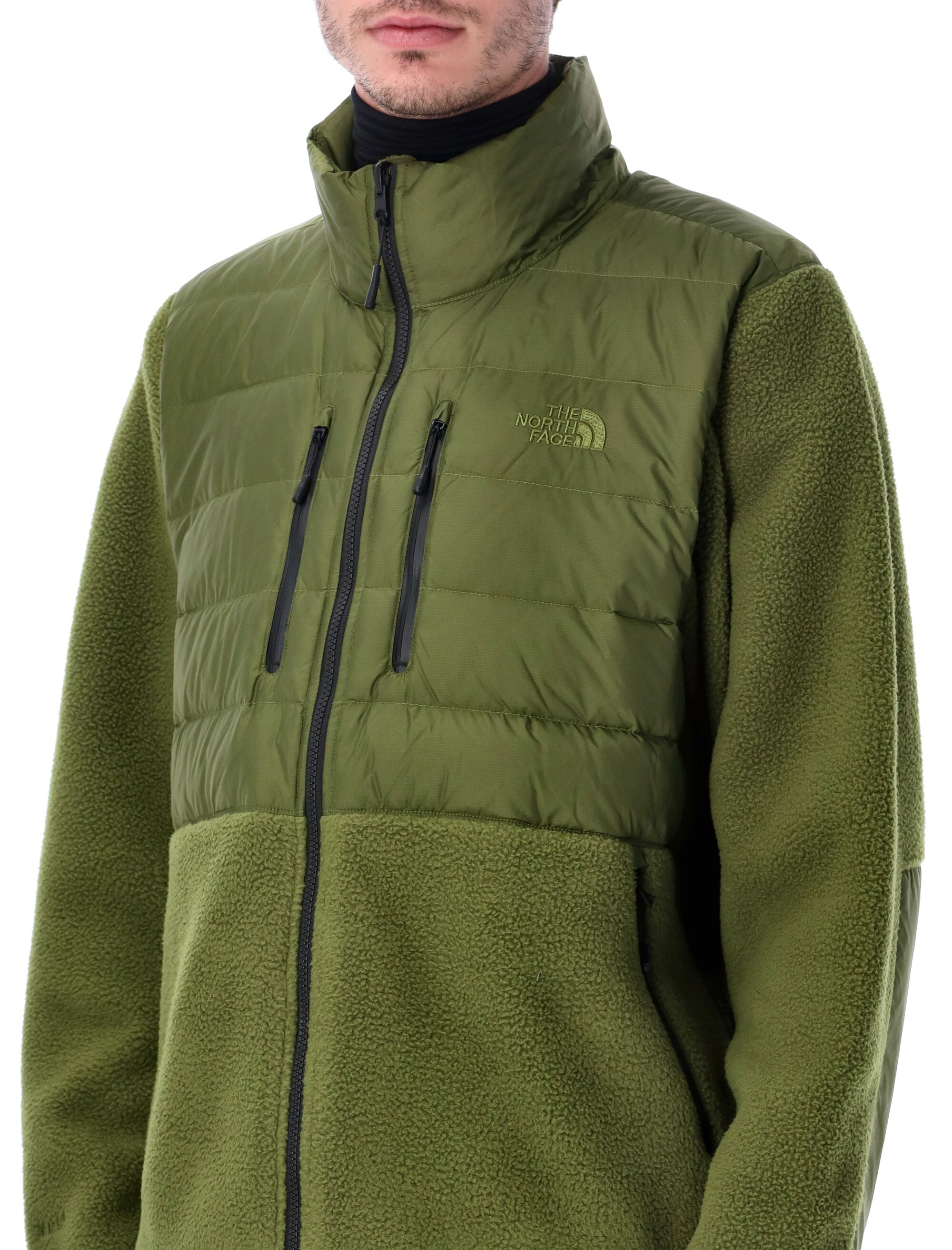 The North Face RMST Denali Tek hybrid jacket Olive Recycled Polyester Overlay Fleeces