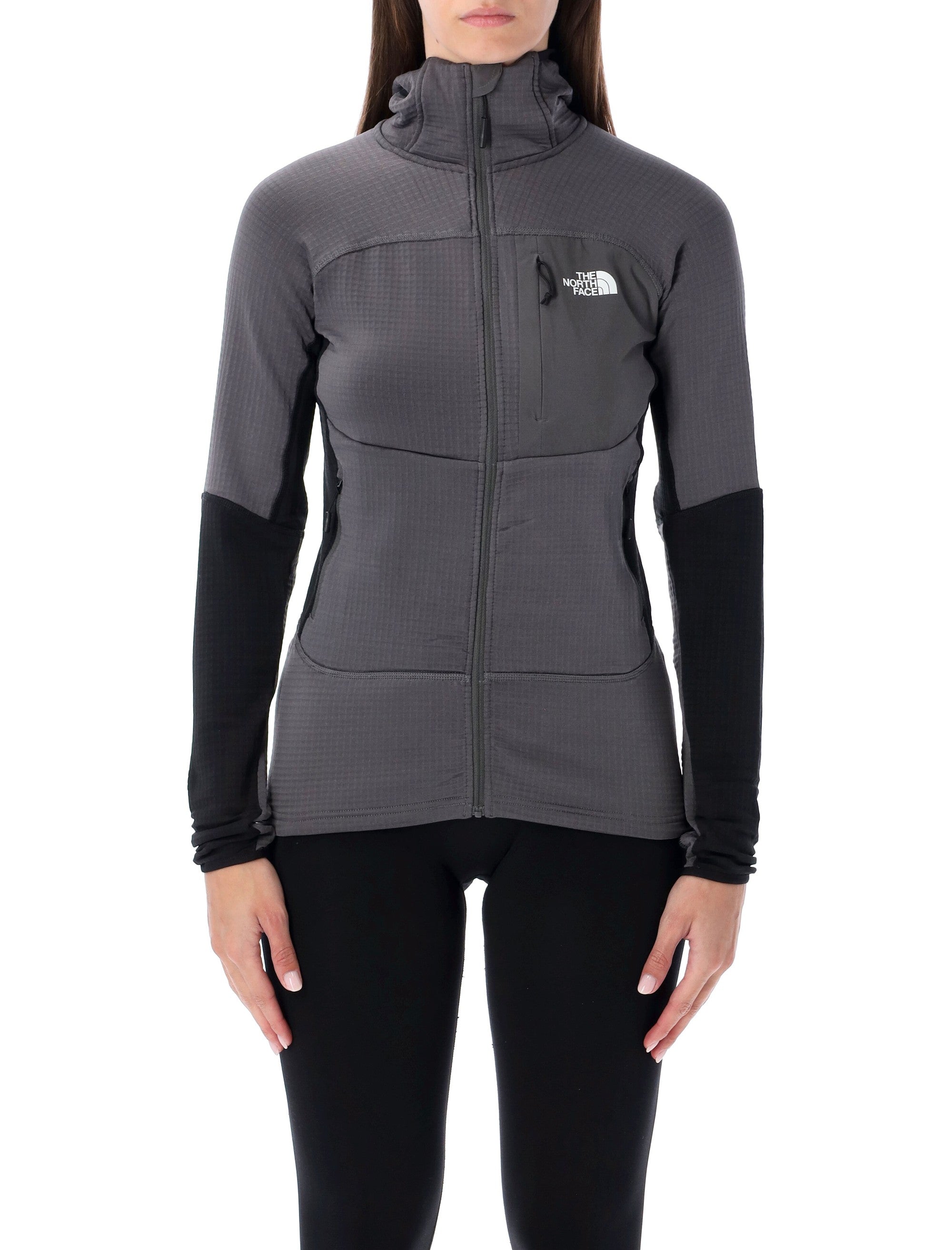 The North Face Stormgap grey Polartec® hooded jacket Dk Polyester Ski Wear