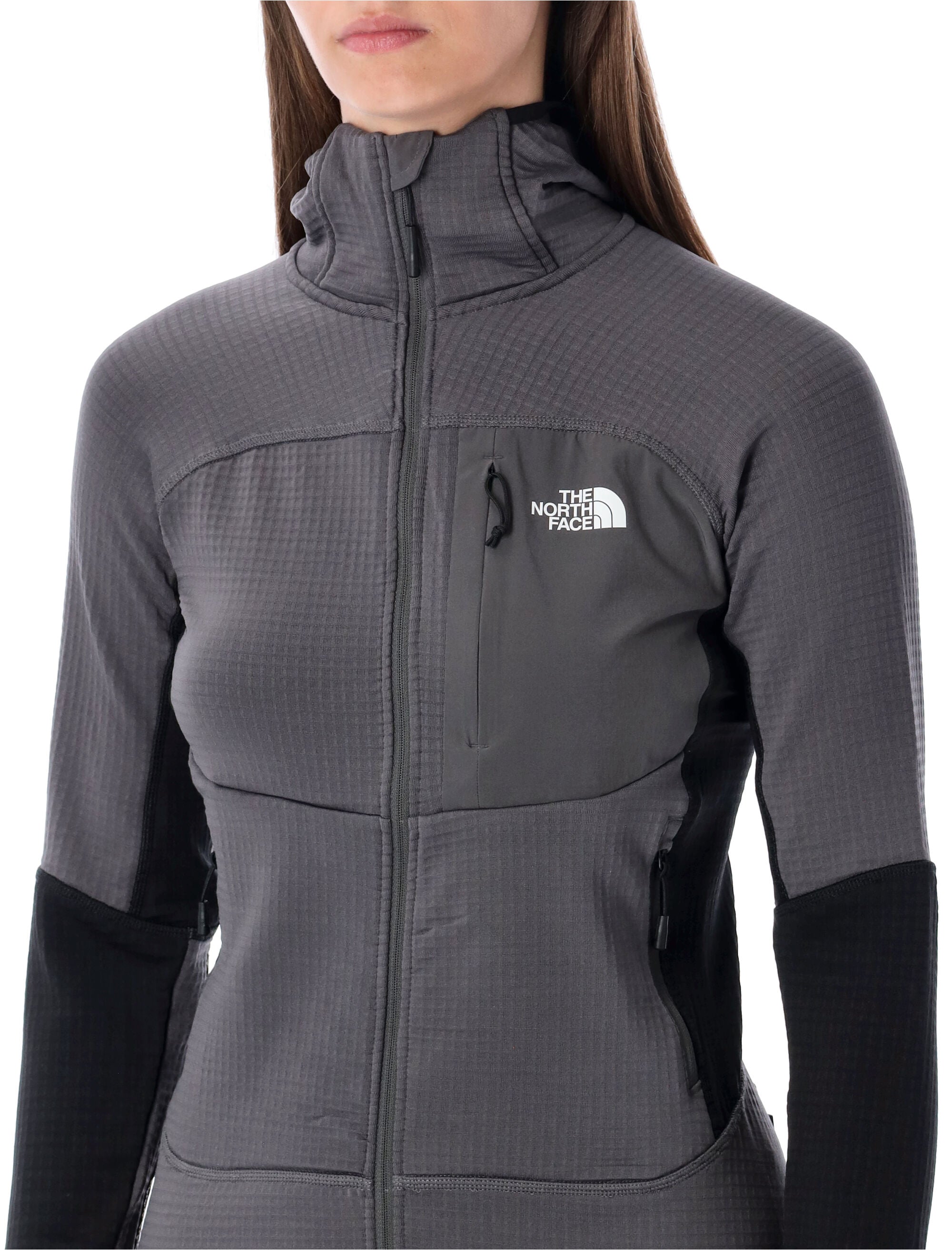 The North Face Stormgap grey Polartec® hooded jacket Dk Polyester Ski Wear