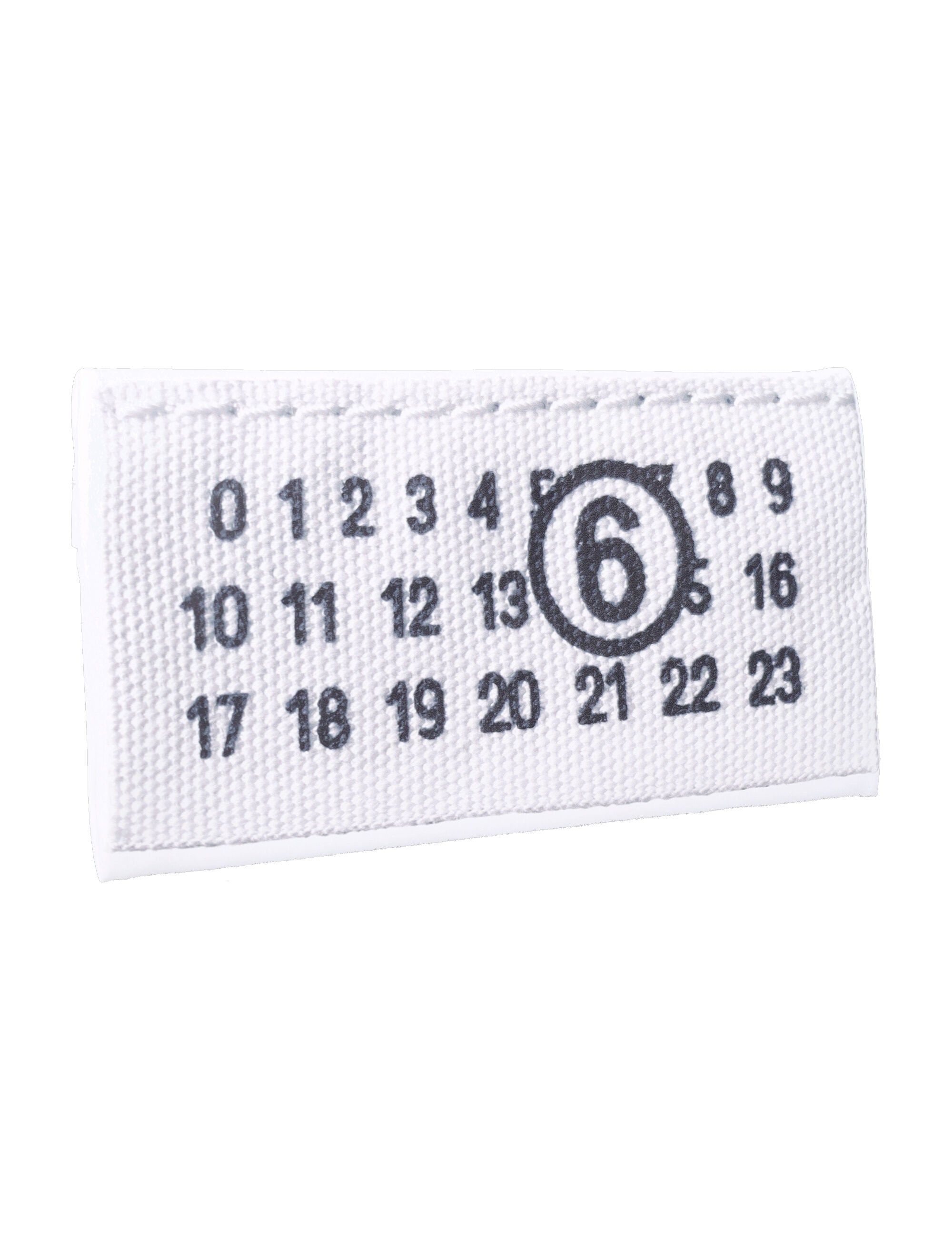 MM6 Maison Margiela Trompe Loeil numeric clutch White Polyester