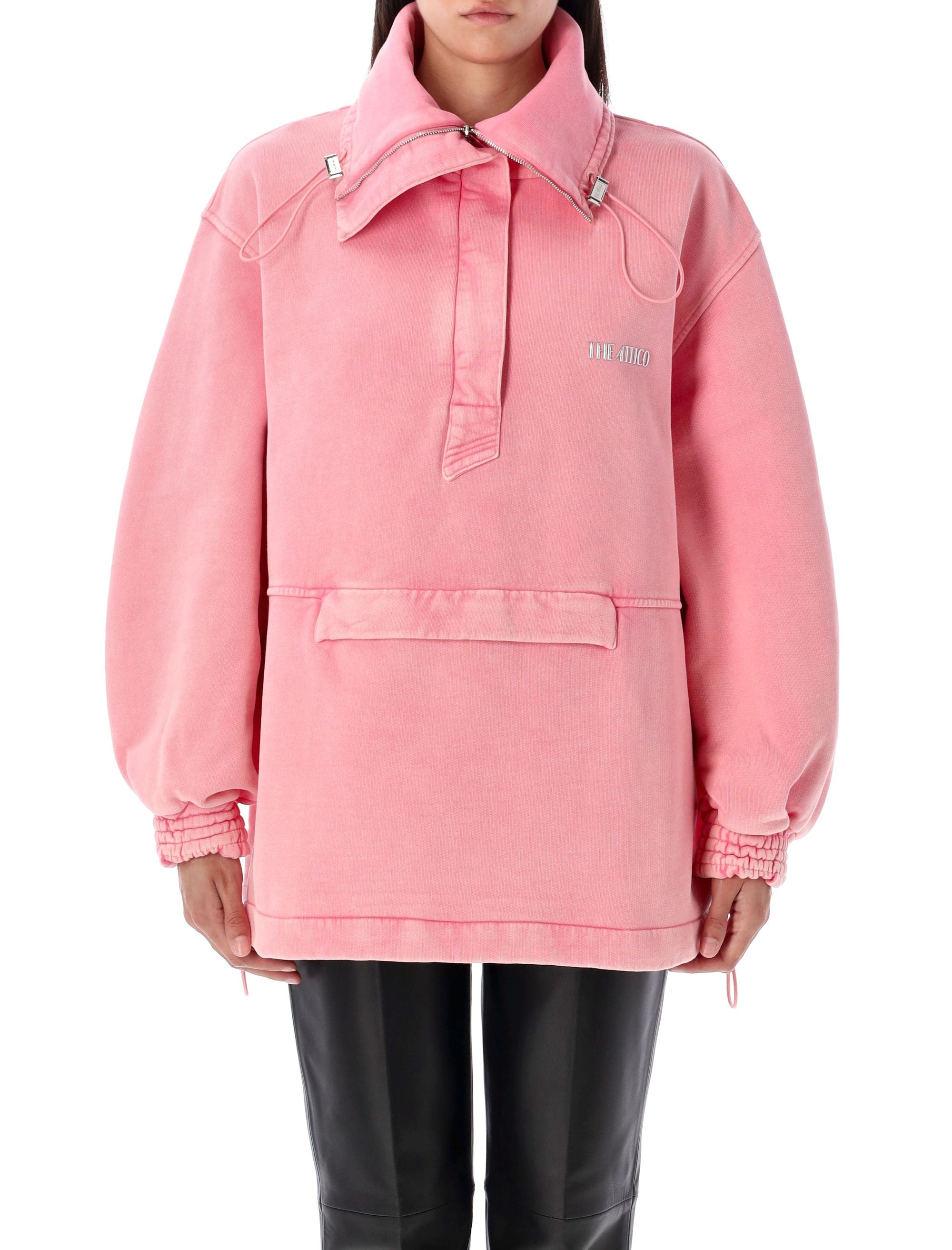 Oversized blouson Pink Cotton Sweatshirt