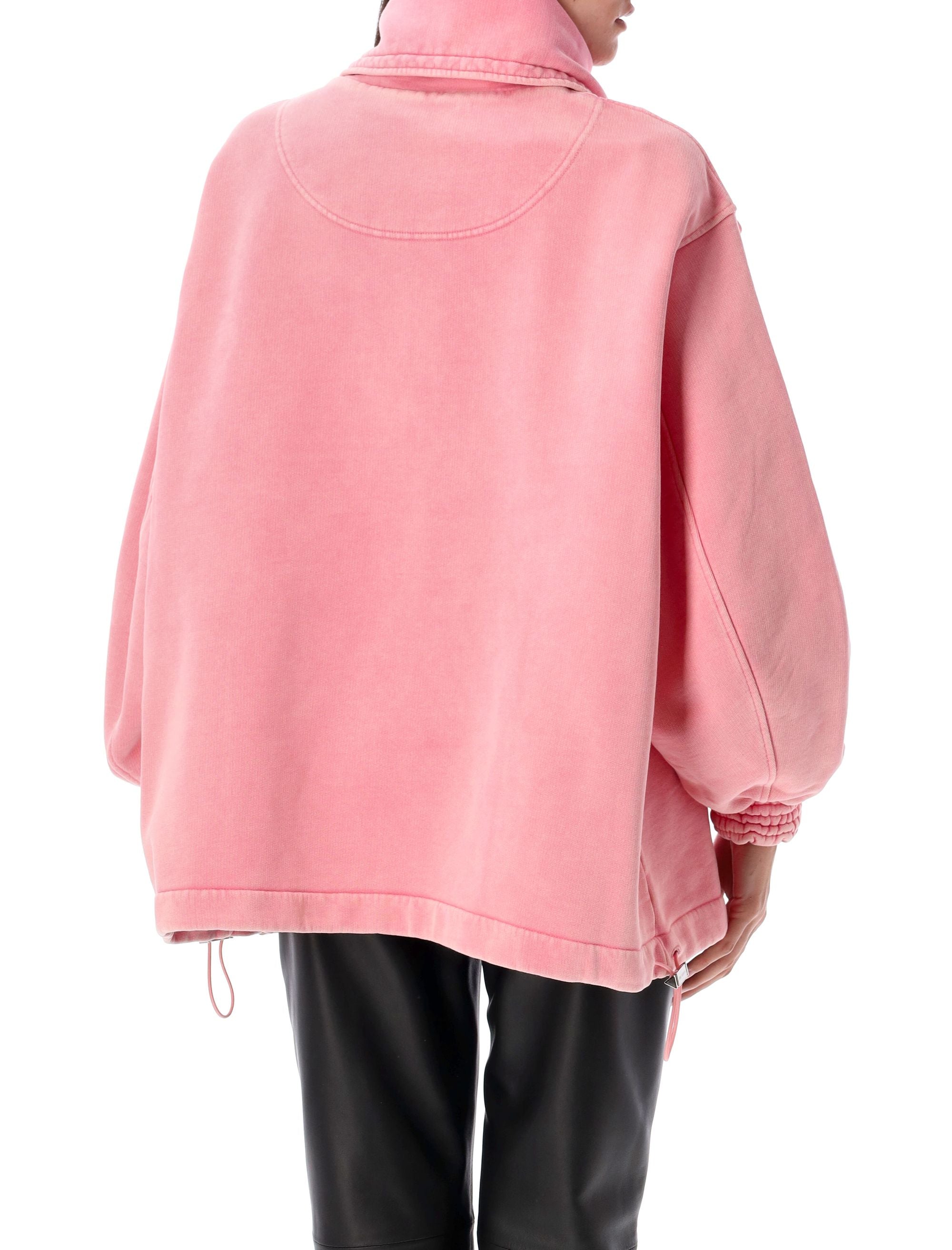 Oversized blouson Pink Cotton Sweatshirt