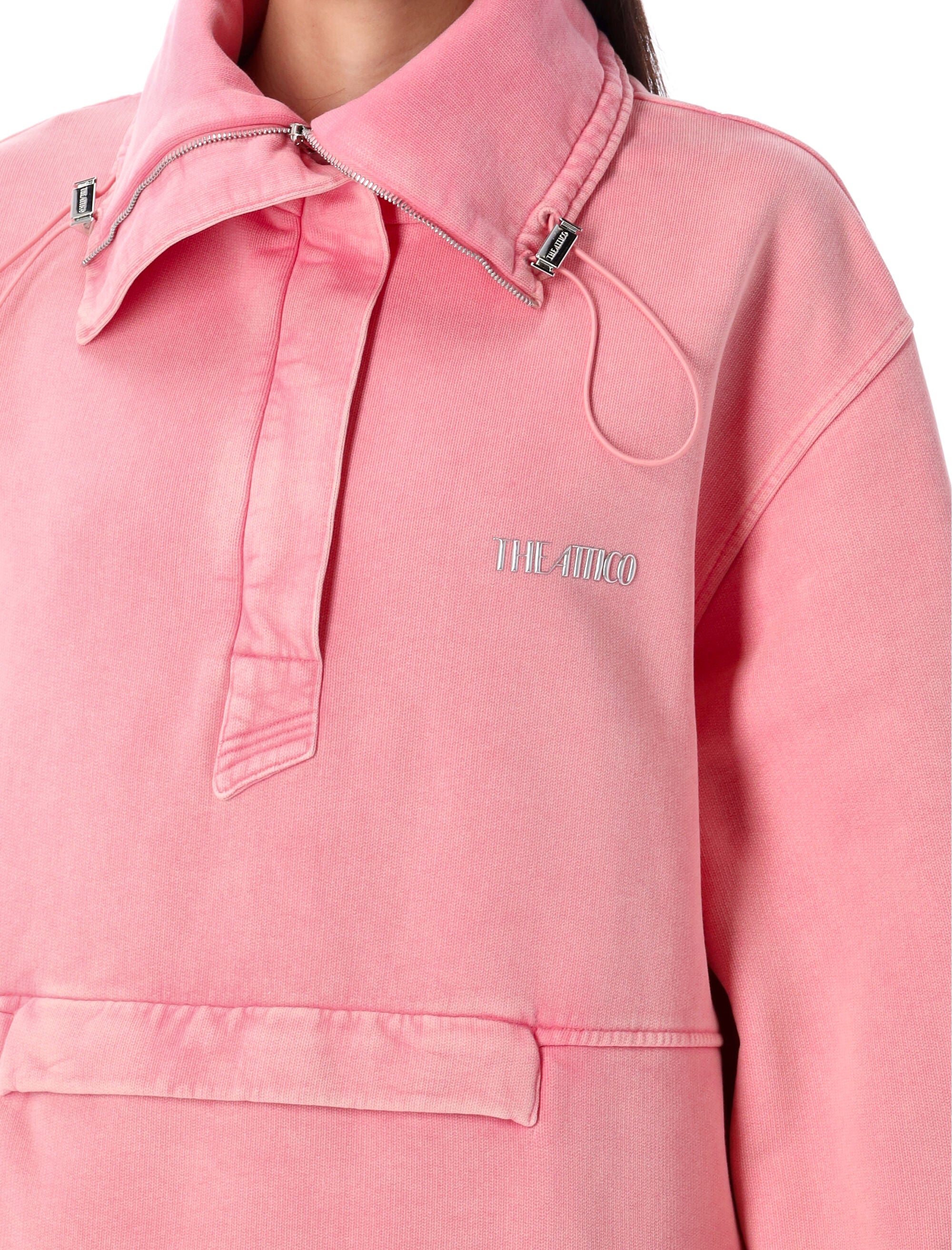 Oversized blouson Pink Cotton Sweatshirt