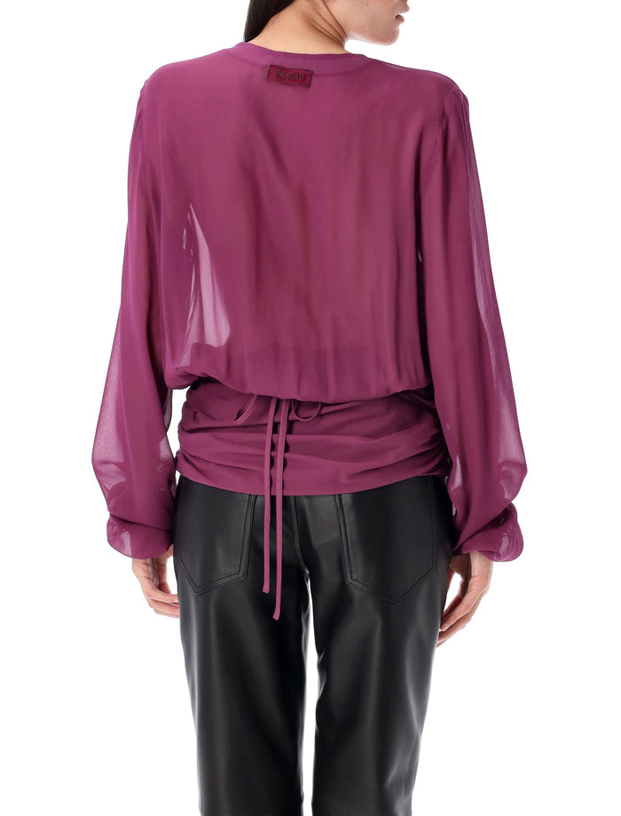 Georgette blouse Plum Viscose Shirt