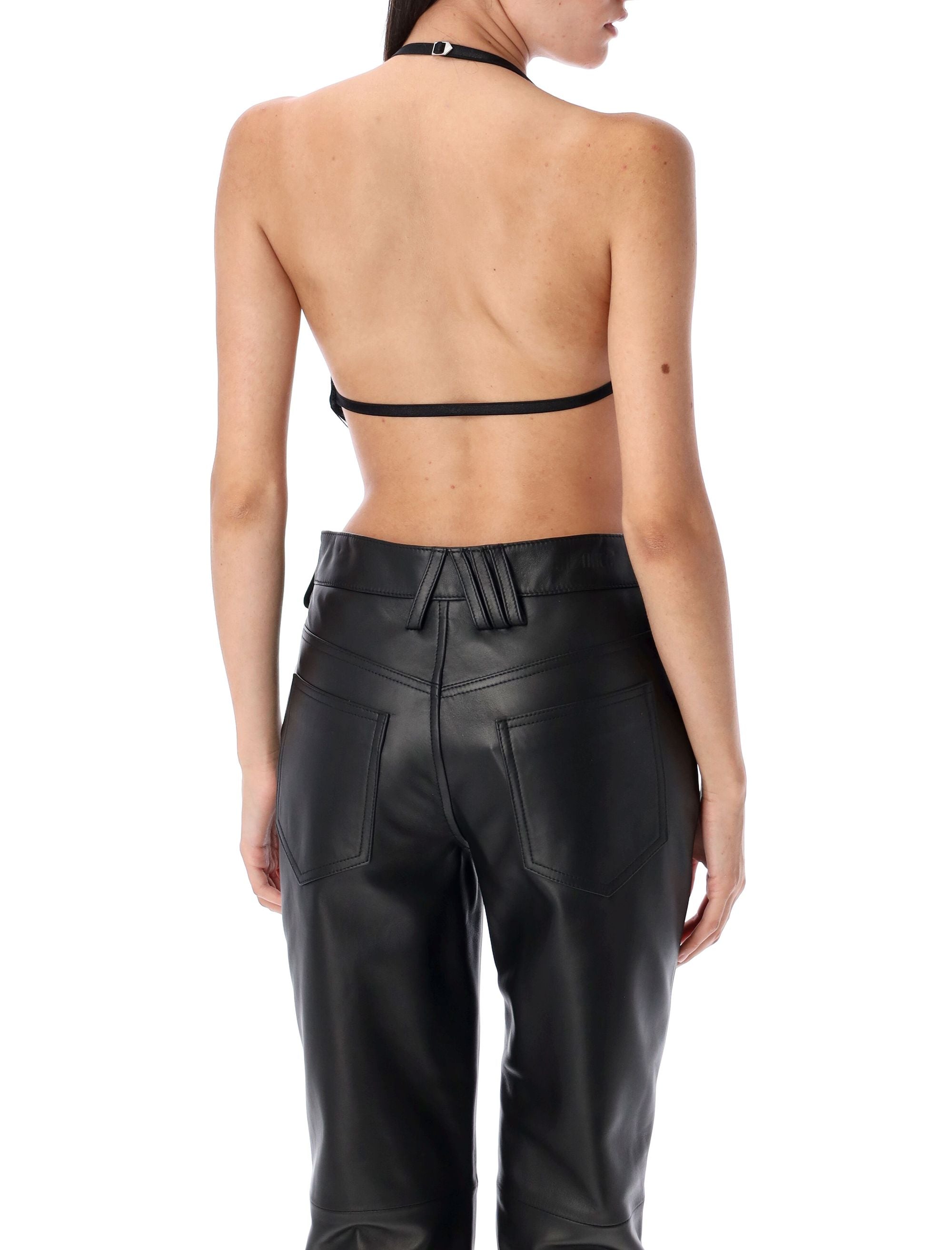 Fringes top Black Viscose