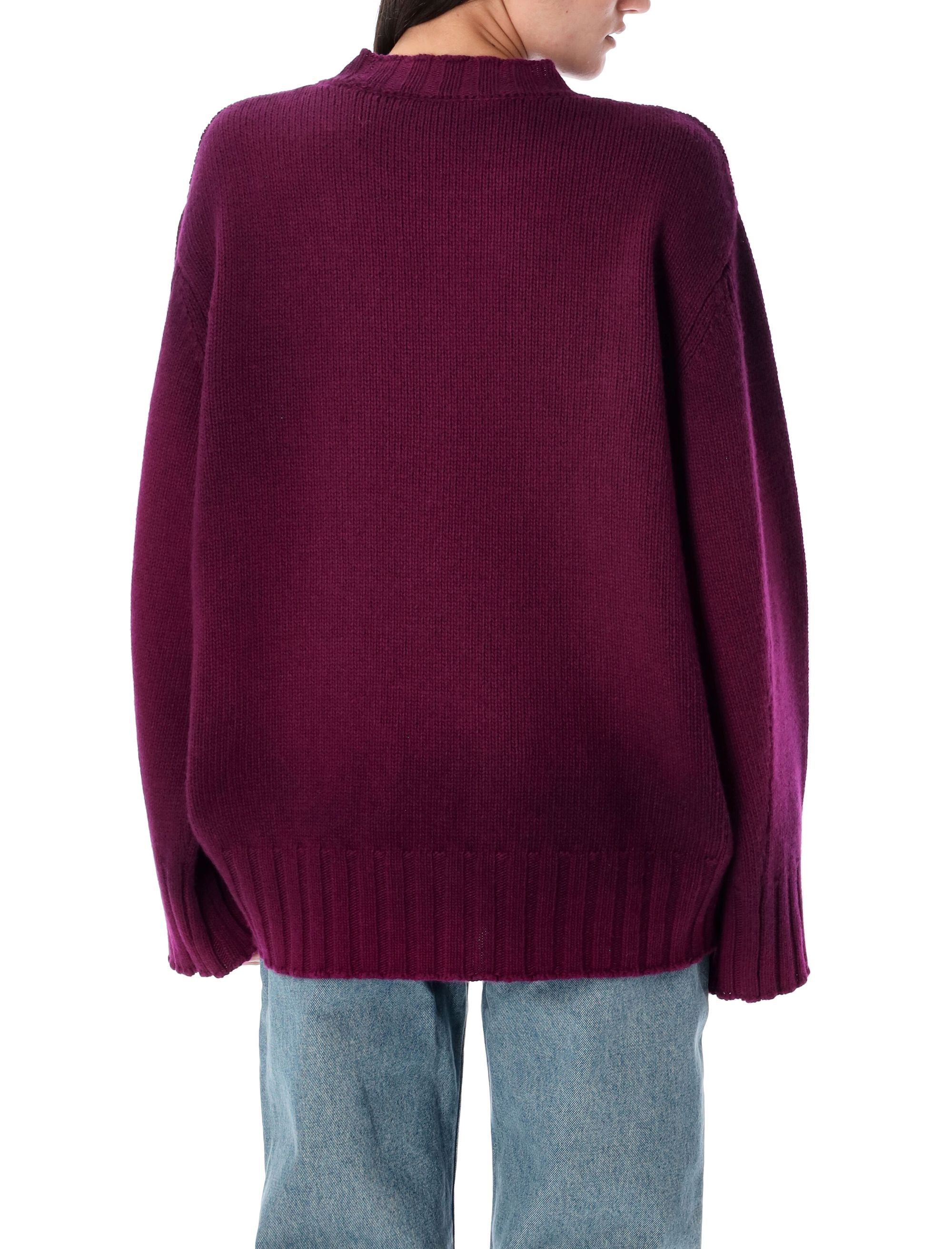 Wool cashmere sweater Burgundy