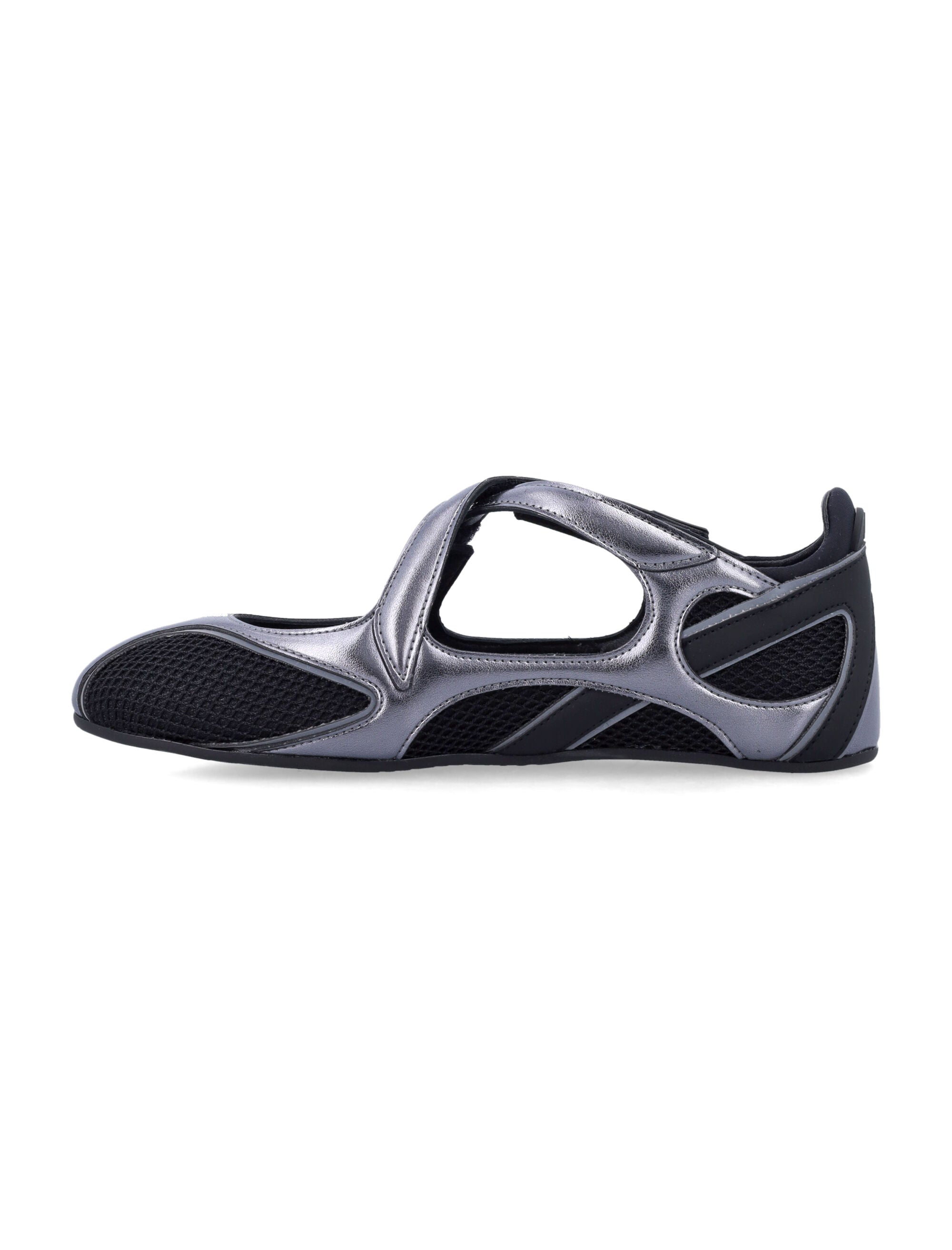 Floor 01 Black Polyurethane Flat Shoes