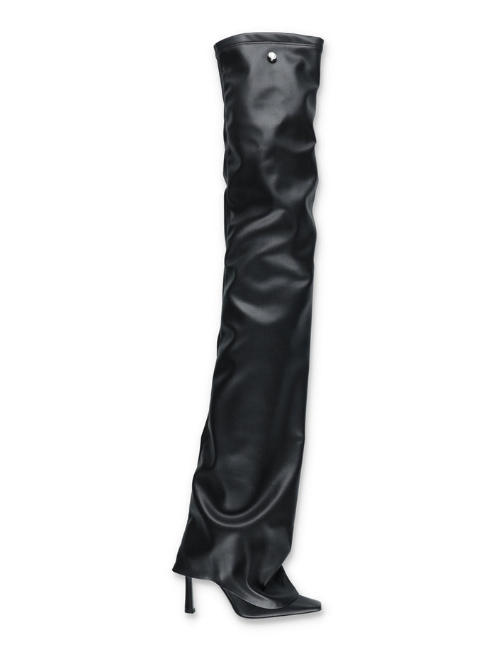 Robin OTK thigh high boots Black Polyurethane