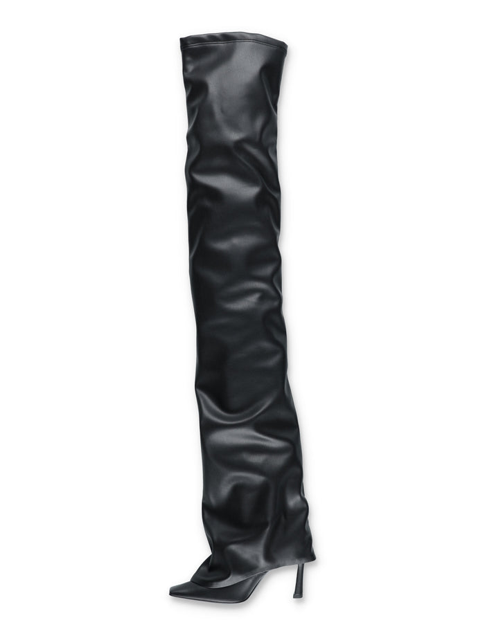 Robin OTK thigh high boots Black Polyurethane